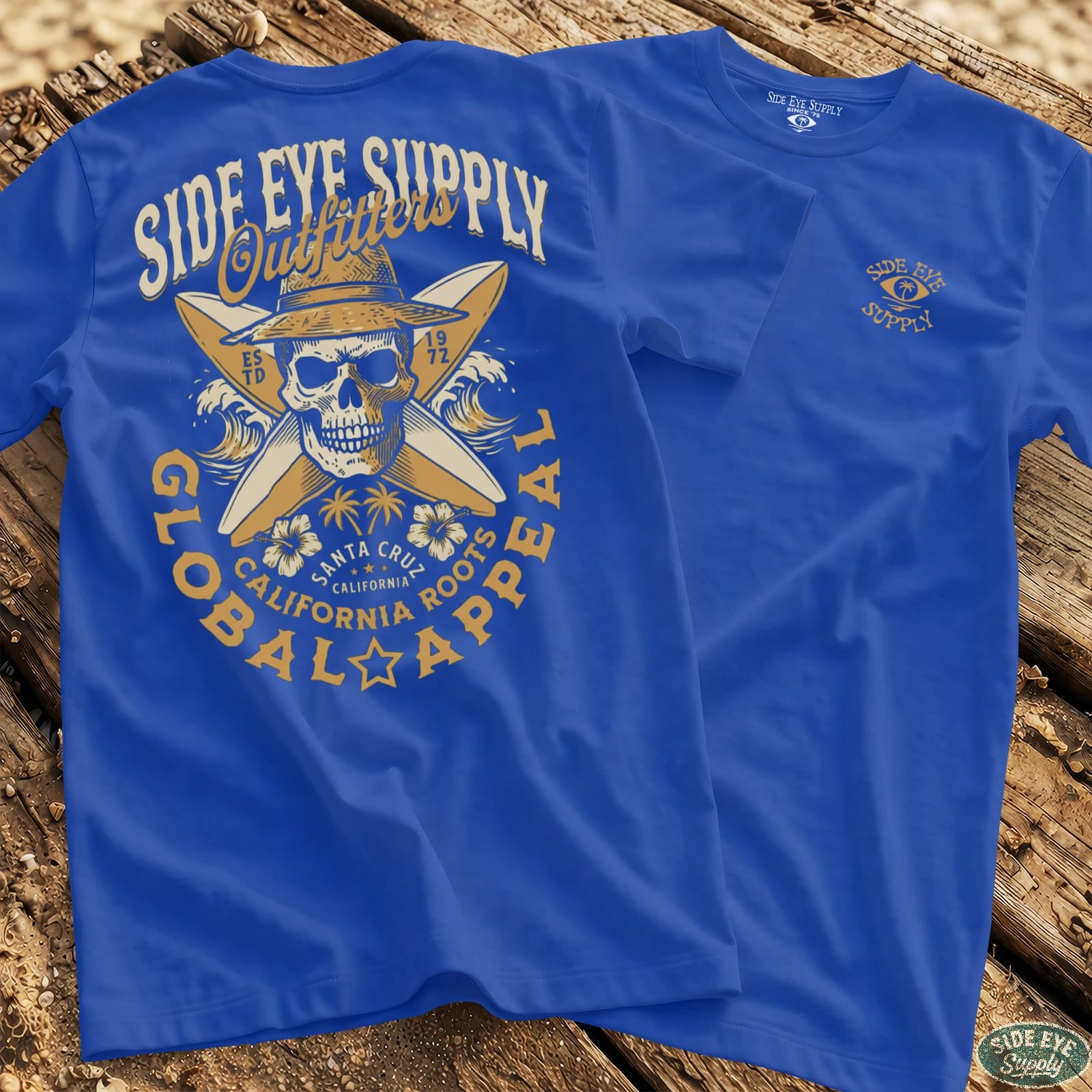 Side Eye Outfitters Tee Royal / S - by Side Eye Supply - Surf Beach Life Apparel