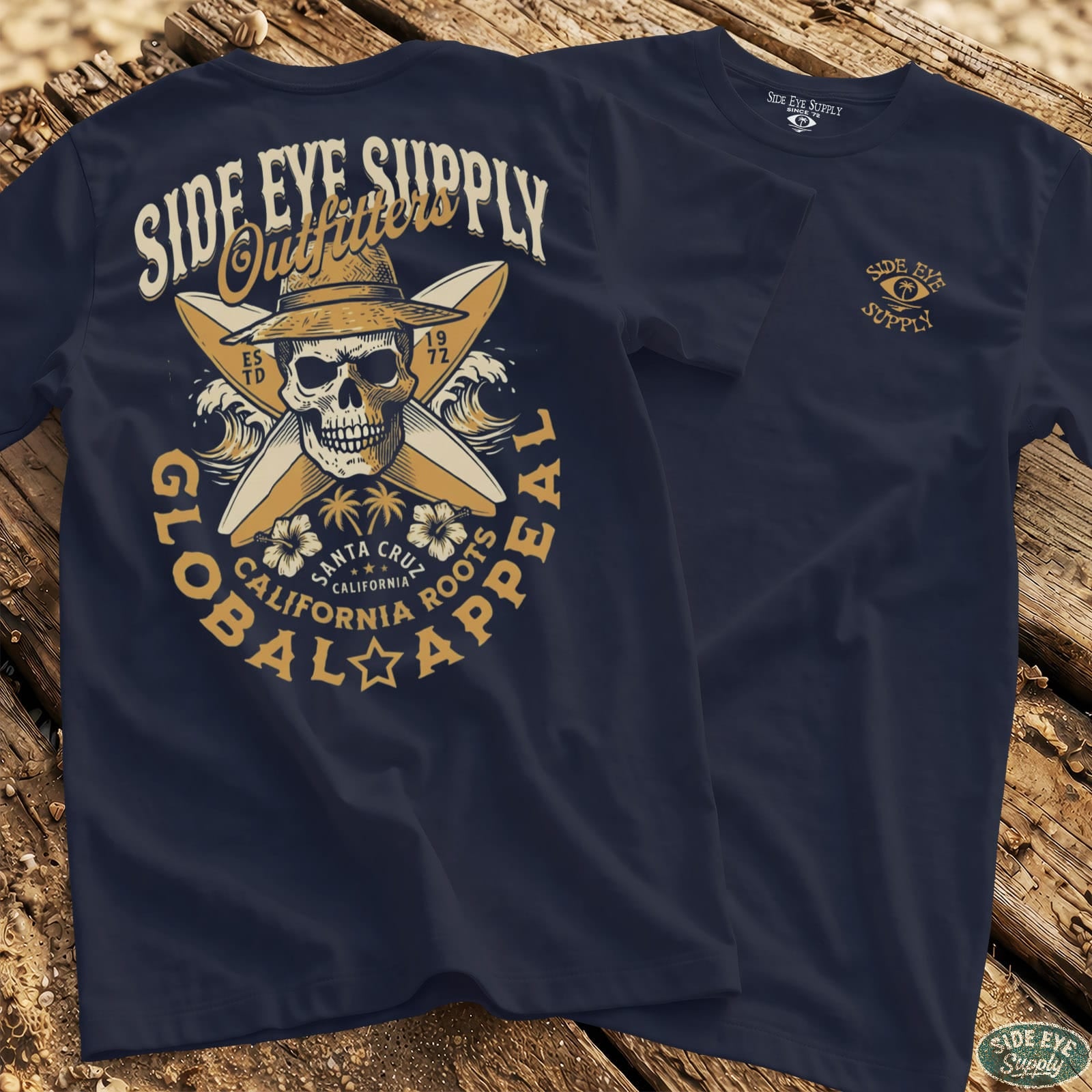 Side Eye Outfitters Tee Navy / S - by Side Eye Supply - Surf Beach Life Apparel