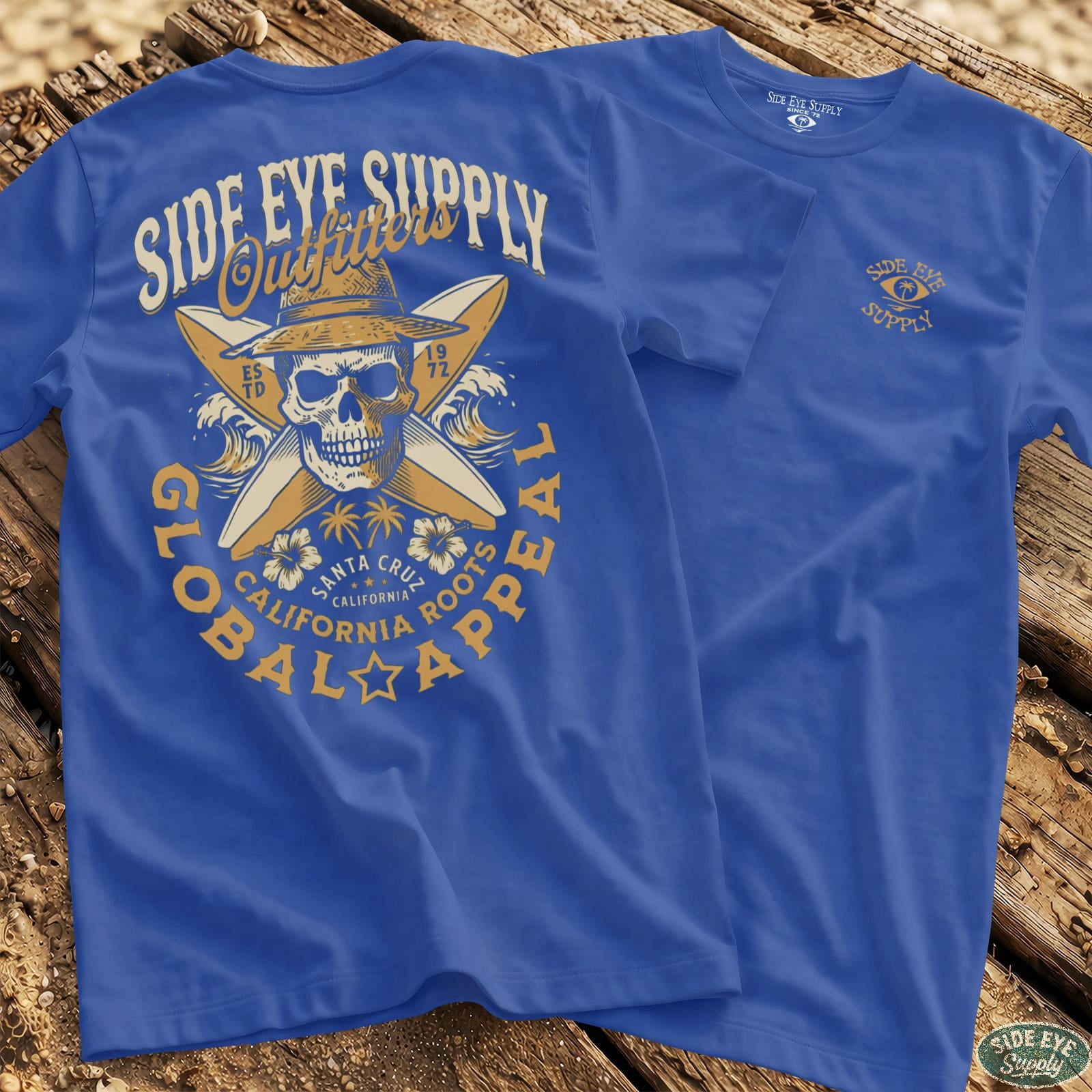Side Eye Outfitters Tee Royal / S - by Side Eye Supply - Surf Beach Life Apparel
