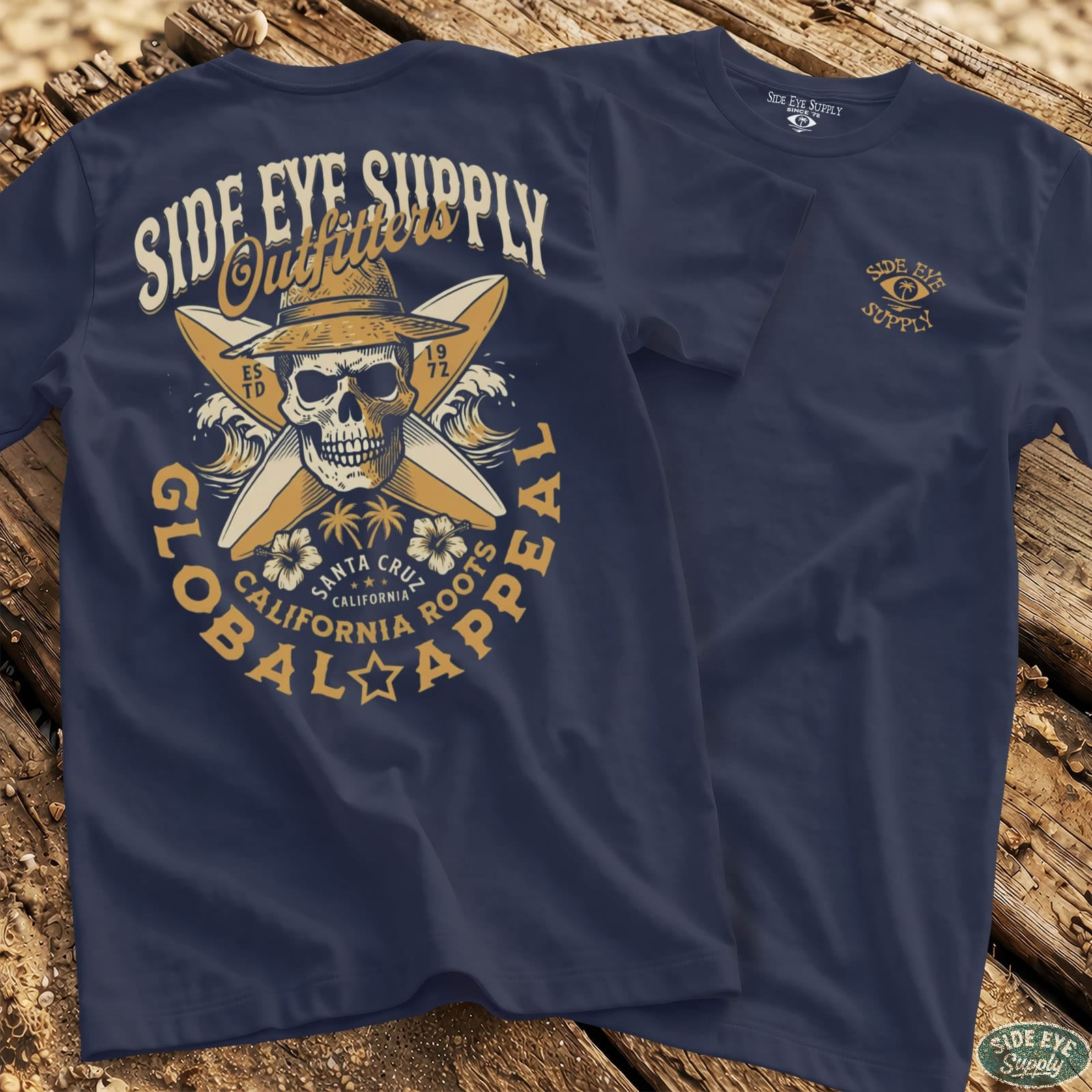 Side Eye Outfitters Tee Navy / S - by Side Eye Supply - Surf Beach Life Apparel