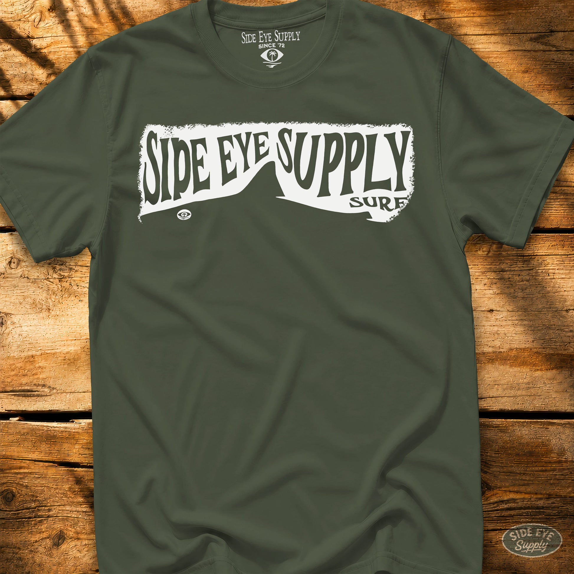 Side Eye Shark Tee Military Green / S - by Side Eye Supply - Surf Beach Life Apparel