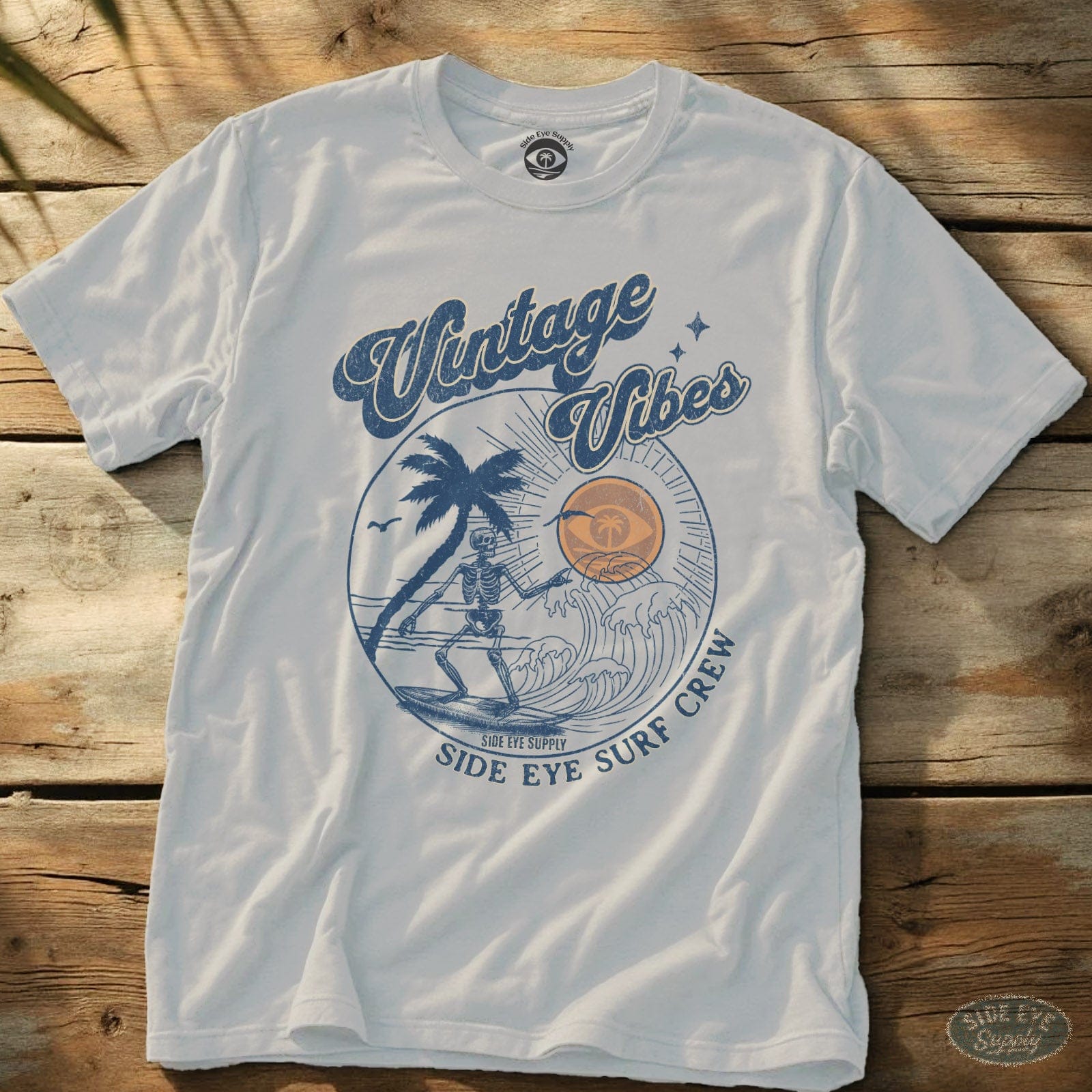 Side Eye Surf Crew Tee White / S - by Side Eye Supply - Surf Beach Life Apparel
