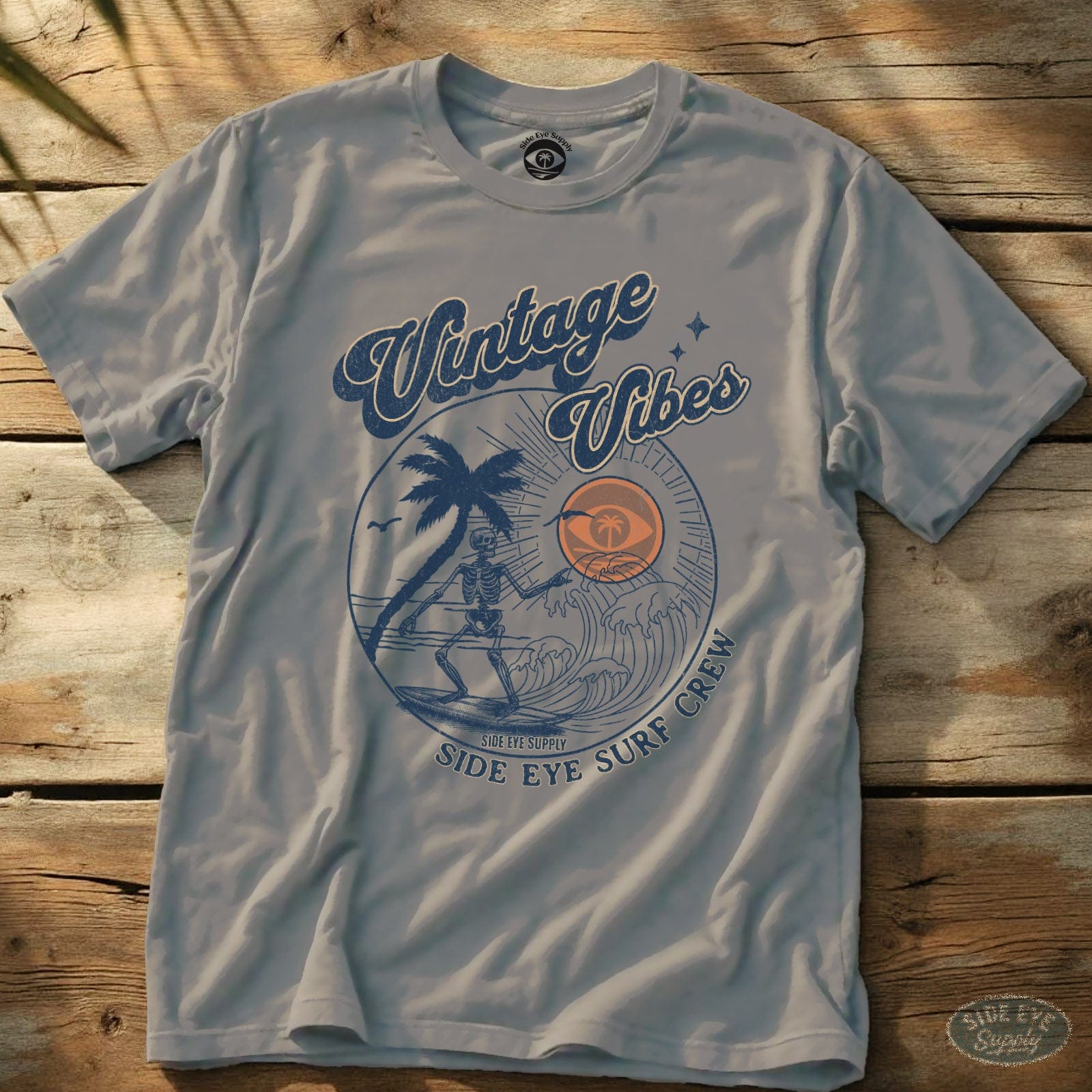 Side Eye Surf Crew Tee Ice Grey / S - by Side Eye Supply - Surf Beach Life Apparel