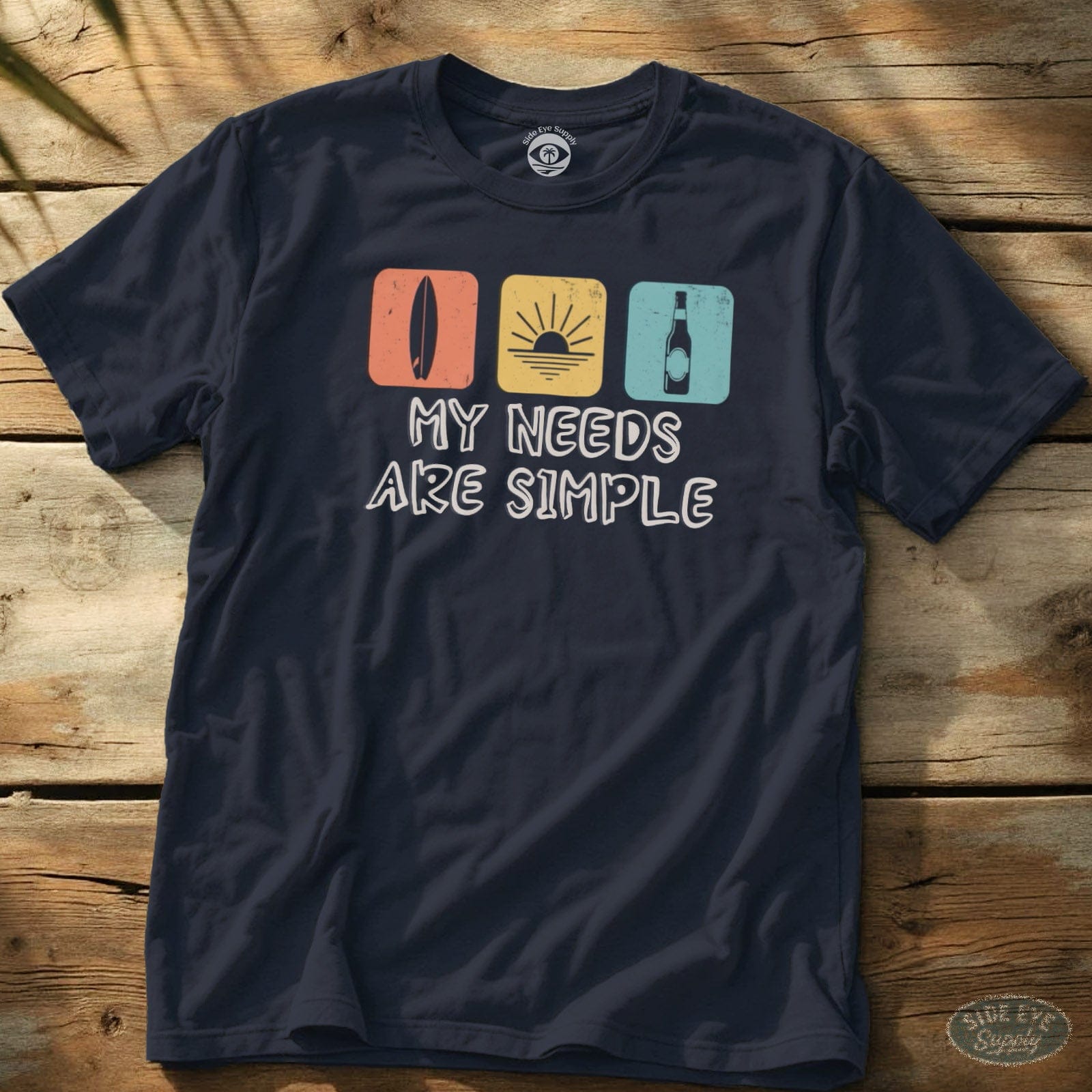 Simple Needs Tee Navy / S - by Side Eye Supply - Surf Beach Life Apparel