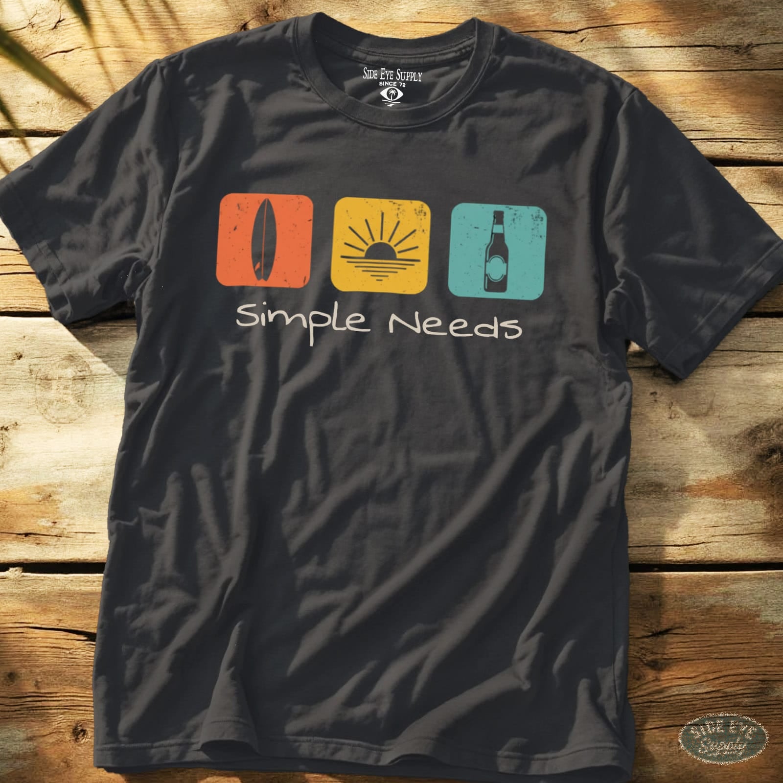 Simple Needs Tee Charcoal / S - by Side Eye Supply - Surf Beach Life Apparel