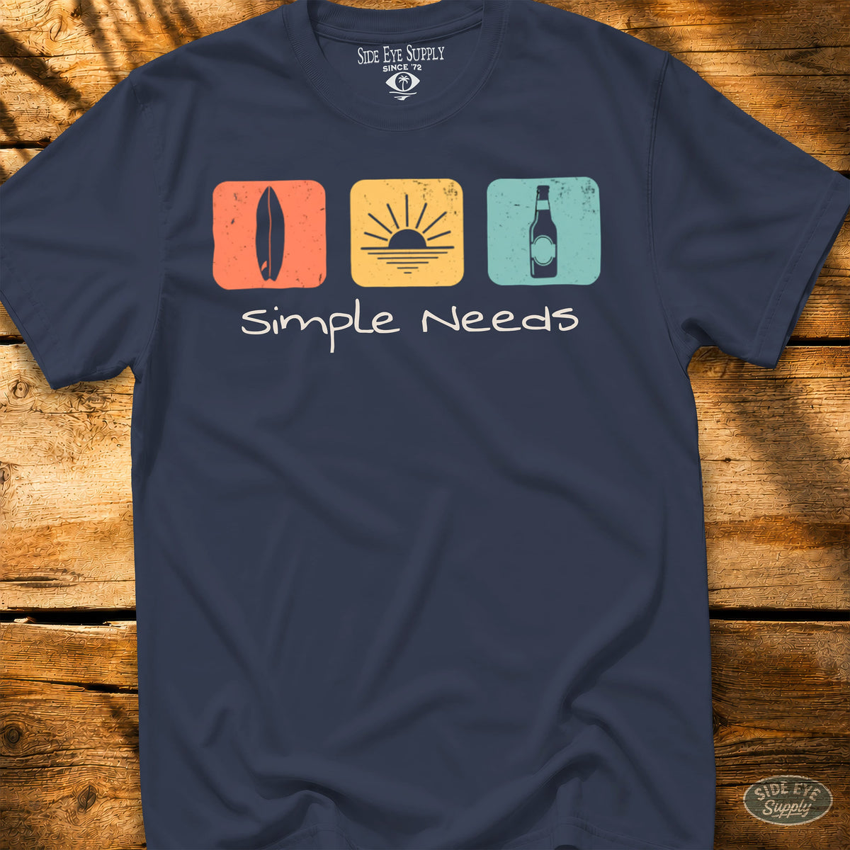 Simple Needs Tee Navy / S - by Side Eye Supply - Surf Beach Life Apparel