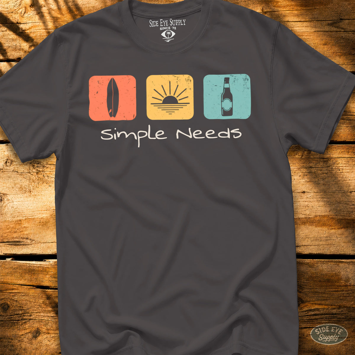 Simple Needs Tee Charcoal / S - by Side Eye Supply - Surf Beach Life Apparel