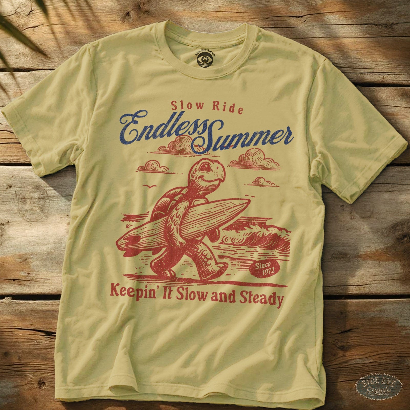 Slow Ride Endless Summer T-Shirt Cornsilk / S - by Side Eye Supply - Surf Beach Life Apparel