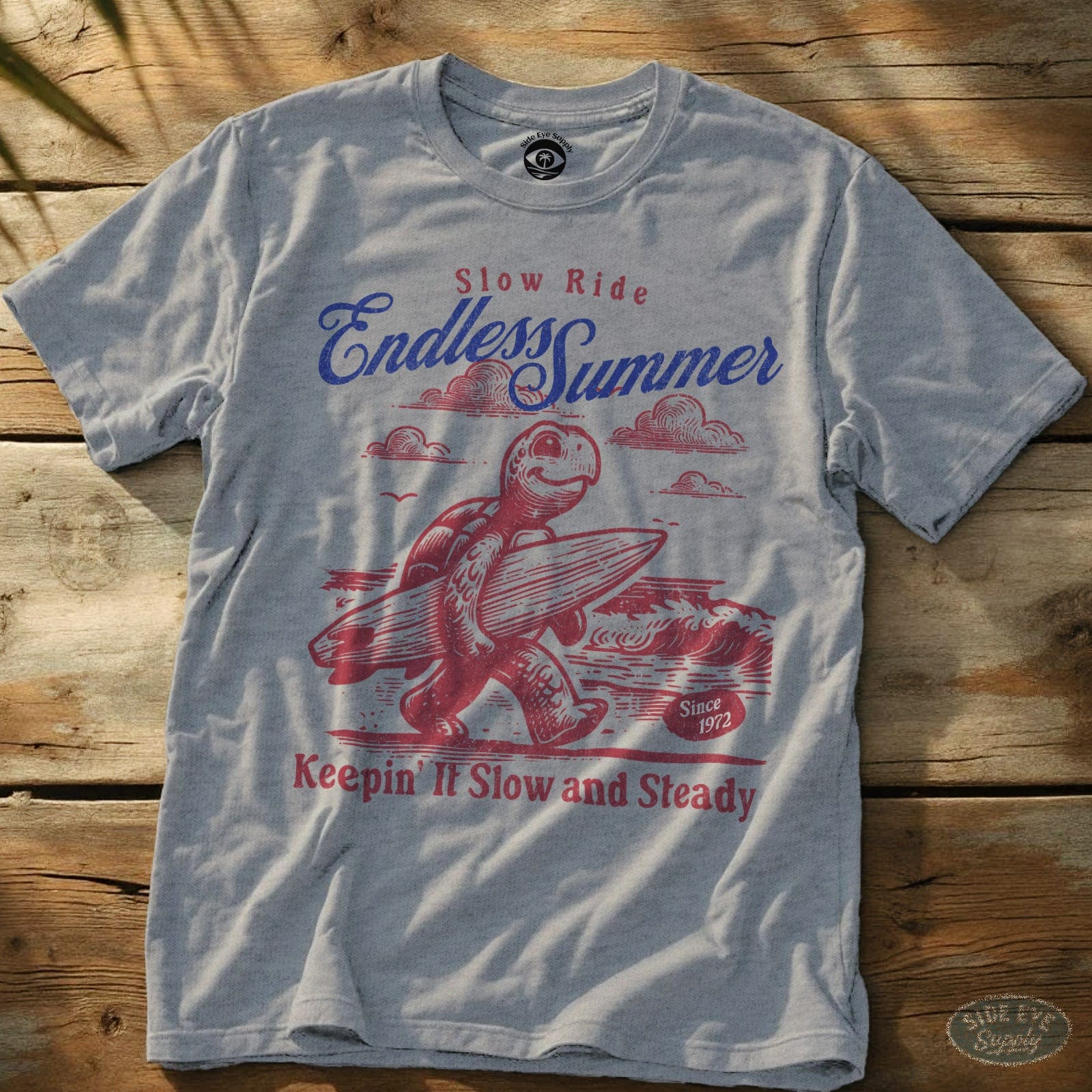 Slow Ride Endless Summer T-Shirt Sport Grey / S - by Side Eye Supply - Surf Beach Life Apparel