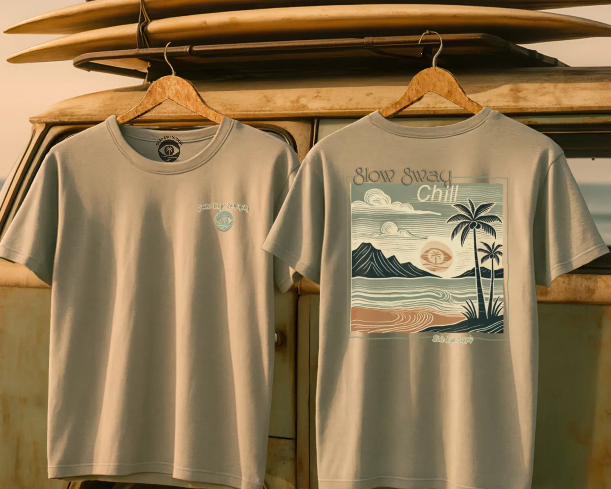 Slow Sway Tee Sand / S - by Side Eye Supply - Surf Beach Life Apparel
