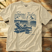 Slow Tide Tee Natural / S - by Side Eye Supply - Surf Beach Life Apparel