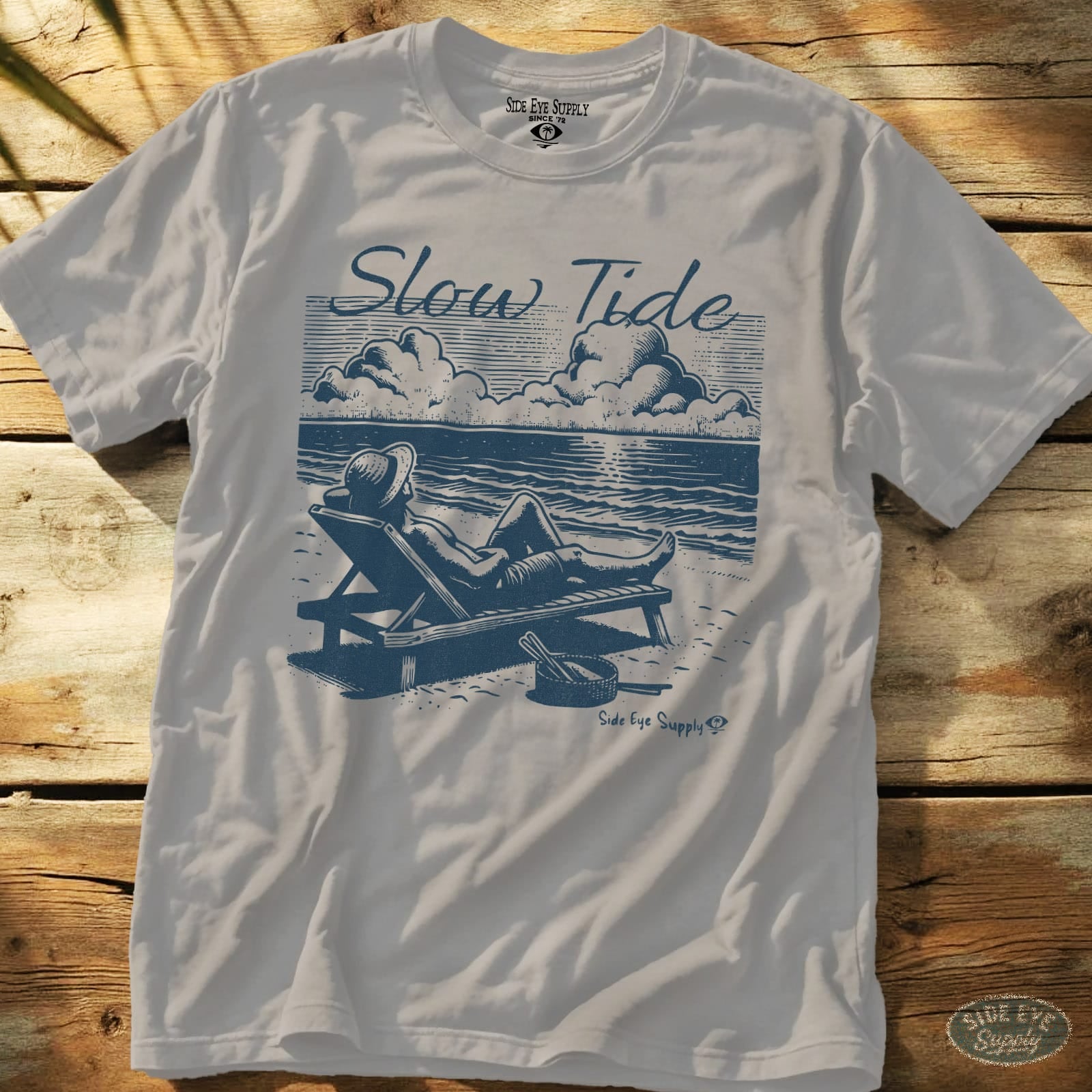 Slow Tide Tee Ice Grey / S - by Side Eye Supply - Surf Beach Life Apparel