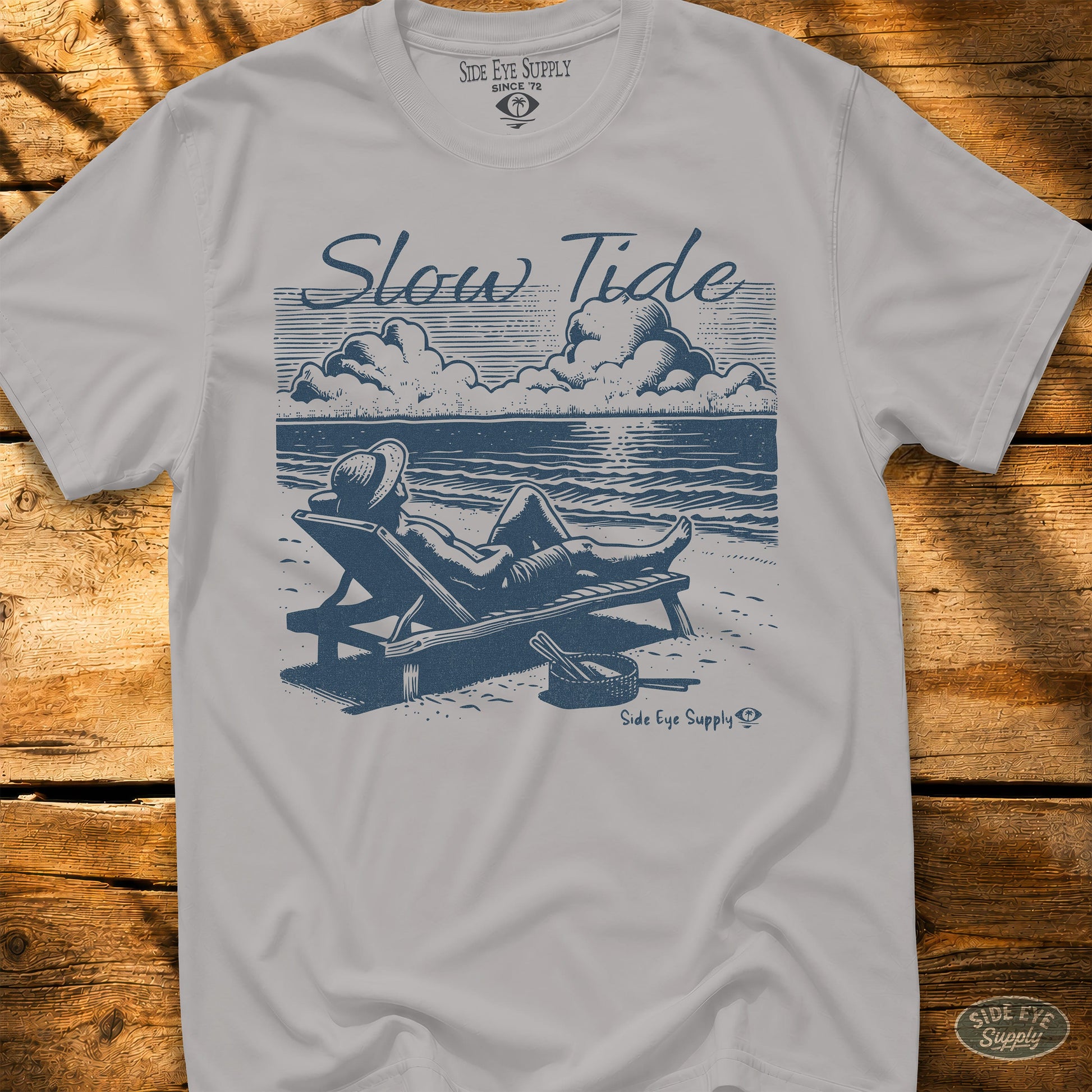 Slow Tide Tee Ice Grey / S - by Side Eye Supply - Surf Beach Life Apparel