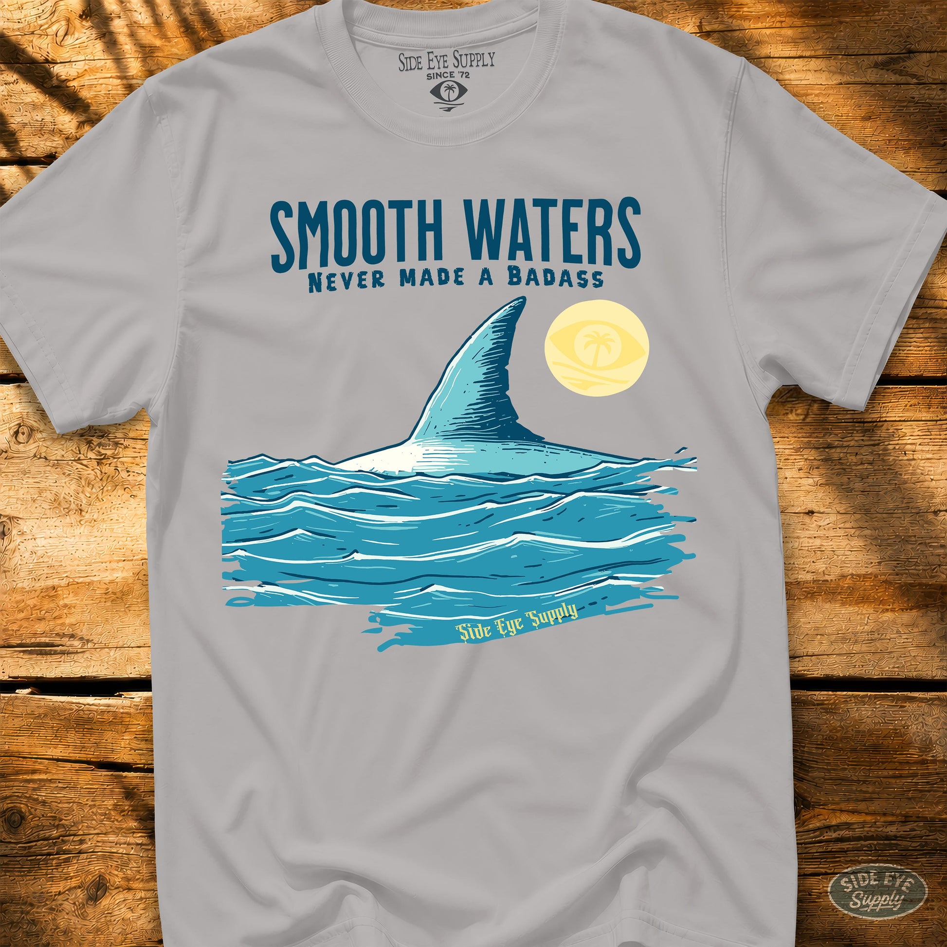 Smooth Waters Tee Ice Grey / S - by Side Eye Supply - Surf Beach Life Apparel