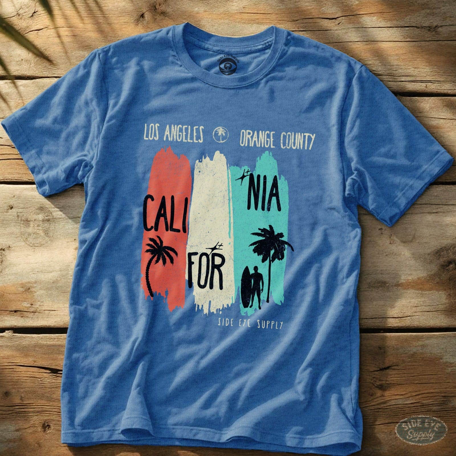 SoCal Luv Tee Heather Royal / S - by Side Eye Supply - Surf Beach Life Apparel