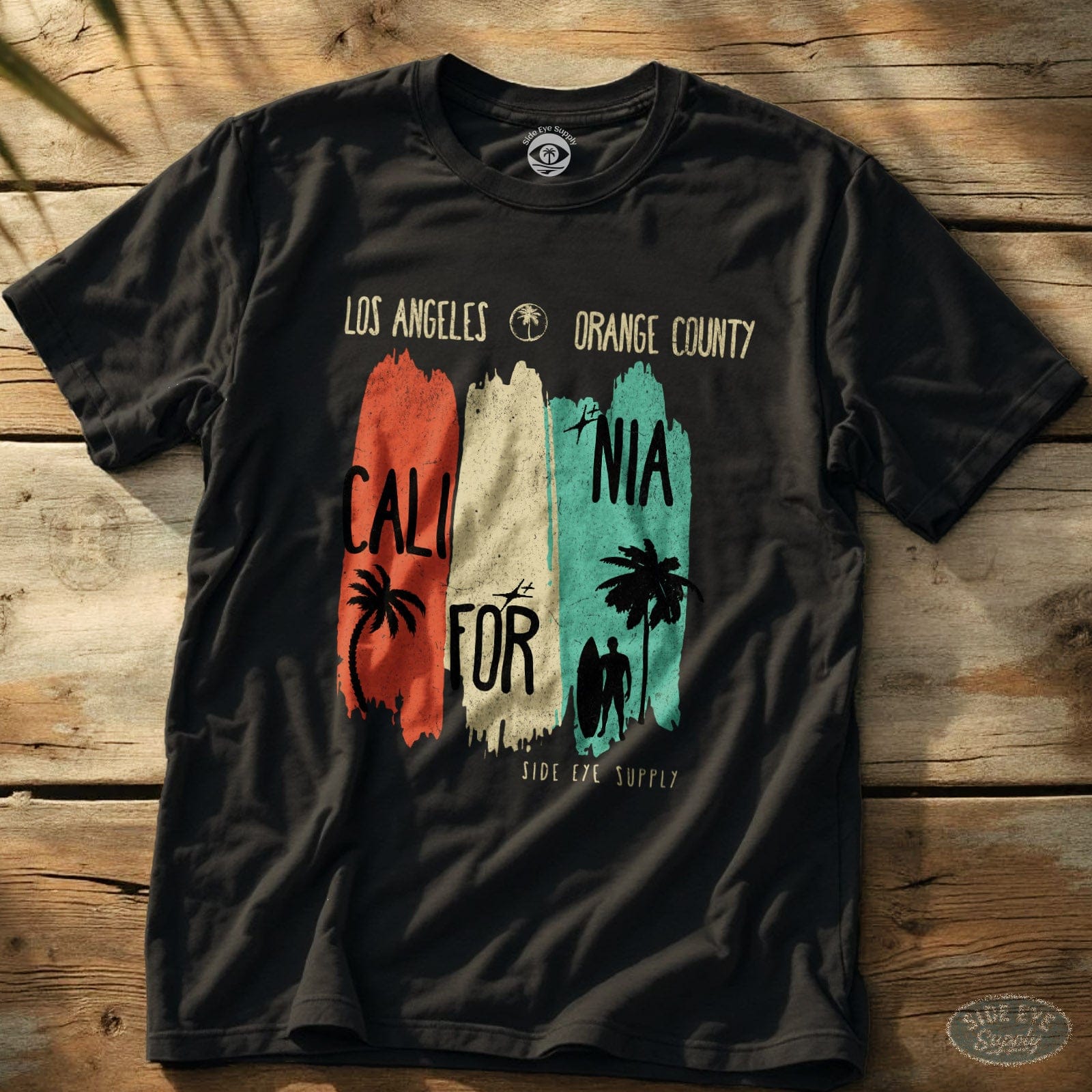 SoCal Luv Tee Black / S - by Side Eye Supply - Surf Beach Life Apparel