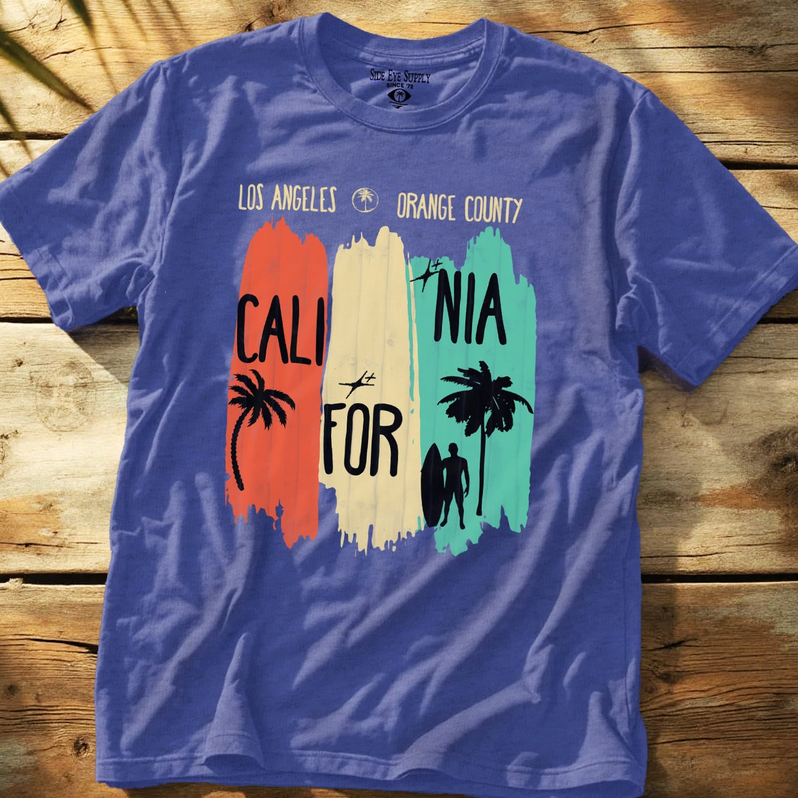 SoCal Luv Tee Heather Royal / S - by Side Eye Supply - Surf Beach Life Apparel