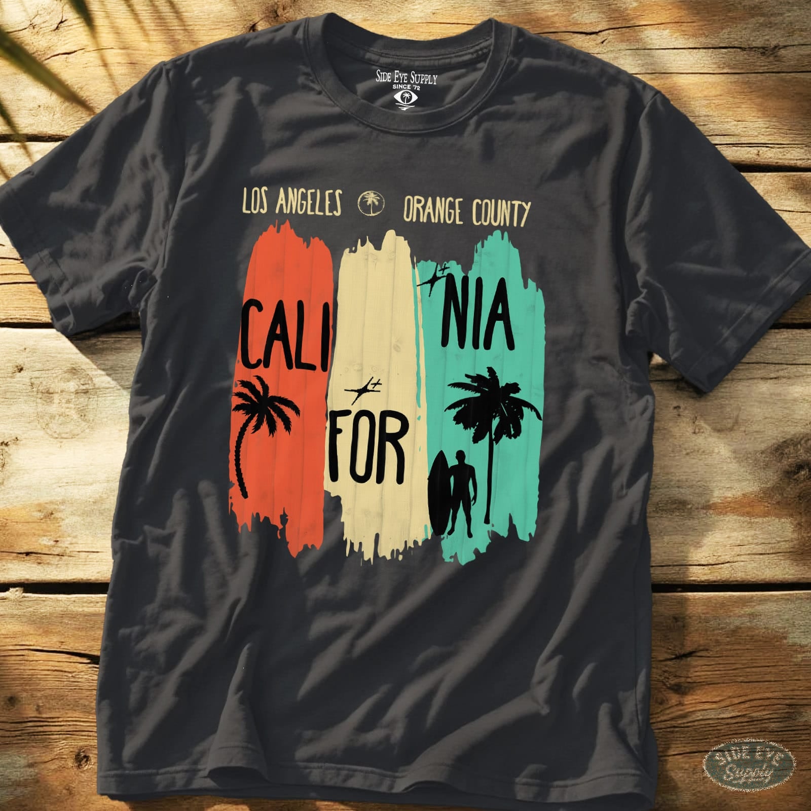SoCal Luv Tee Charcoal / S - by Side Eye Supply - Surf Beach Life Apparel