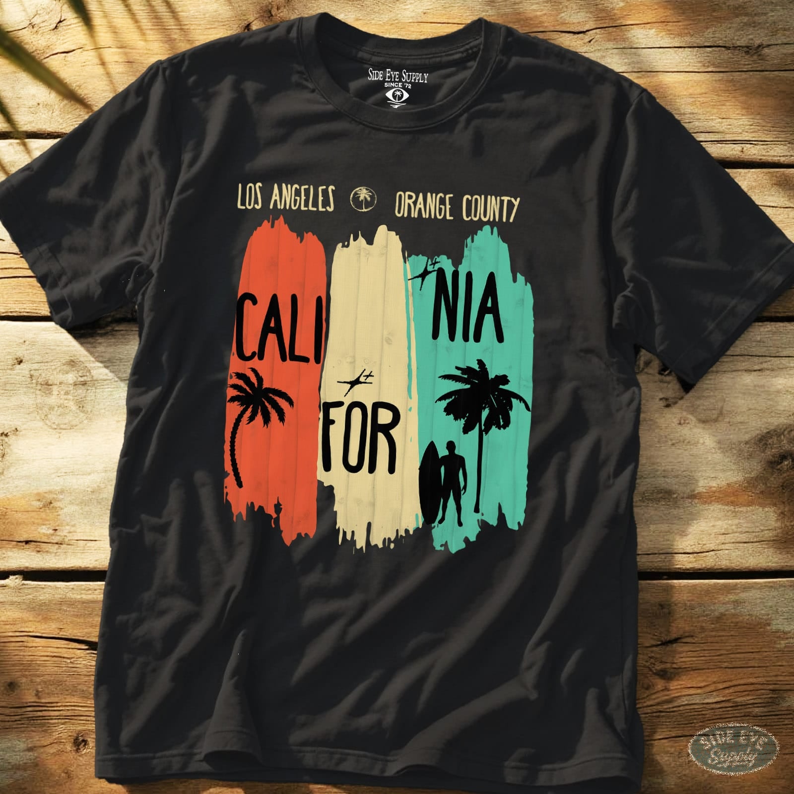 SoCal Luv Tee Black / S - by Side Eye Supply - Surf Beach Life Apparel