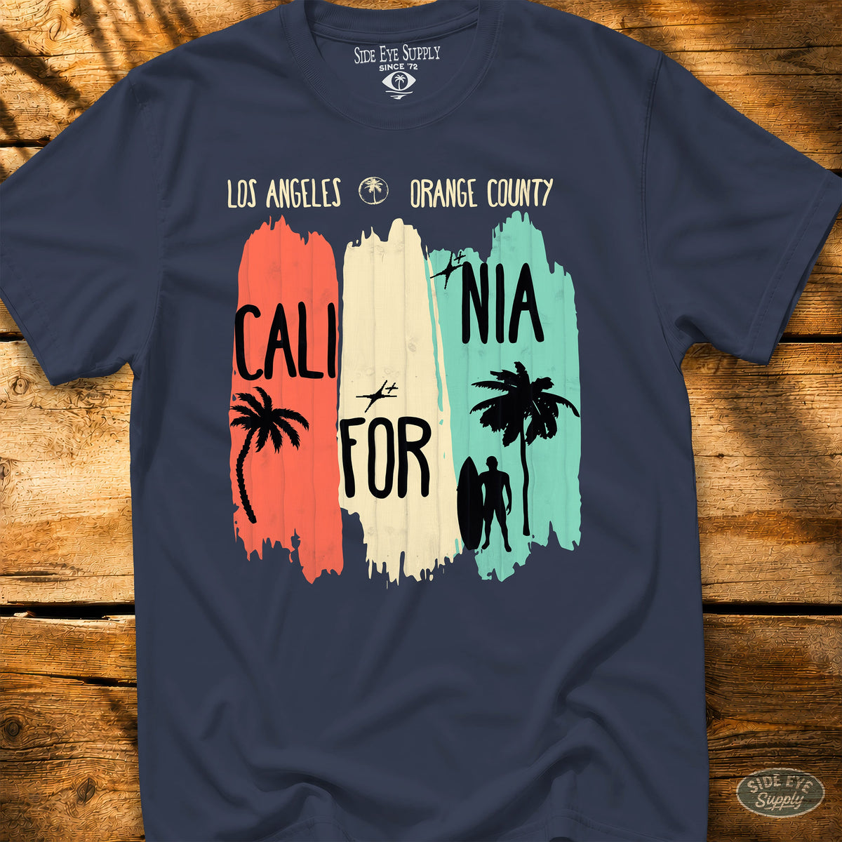 SoCal Luv Tee Navy / S - by Side Eye Supply - Surf Beach Life Apparel