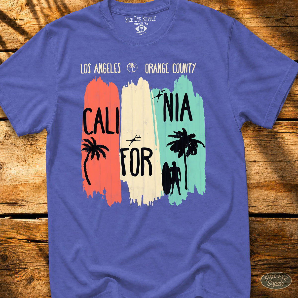 SoCal Luv Tee Heather Royal / S - by Side Eye Supply - Surf Beach Life Apparel