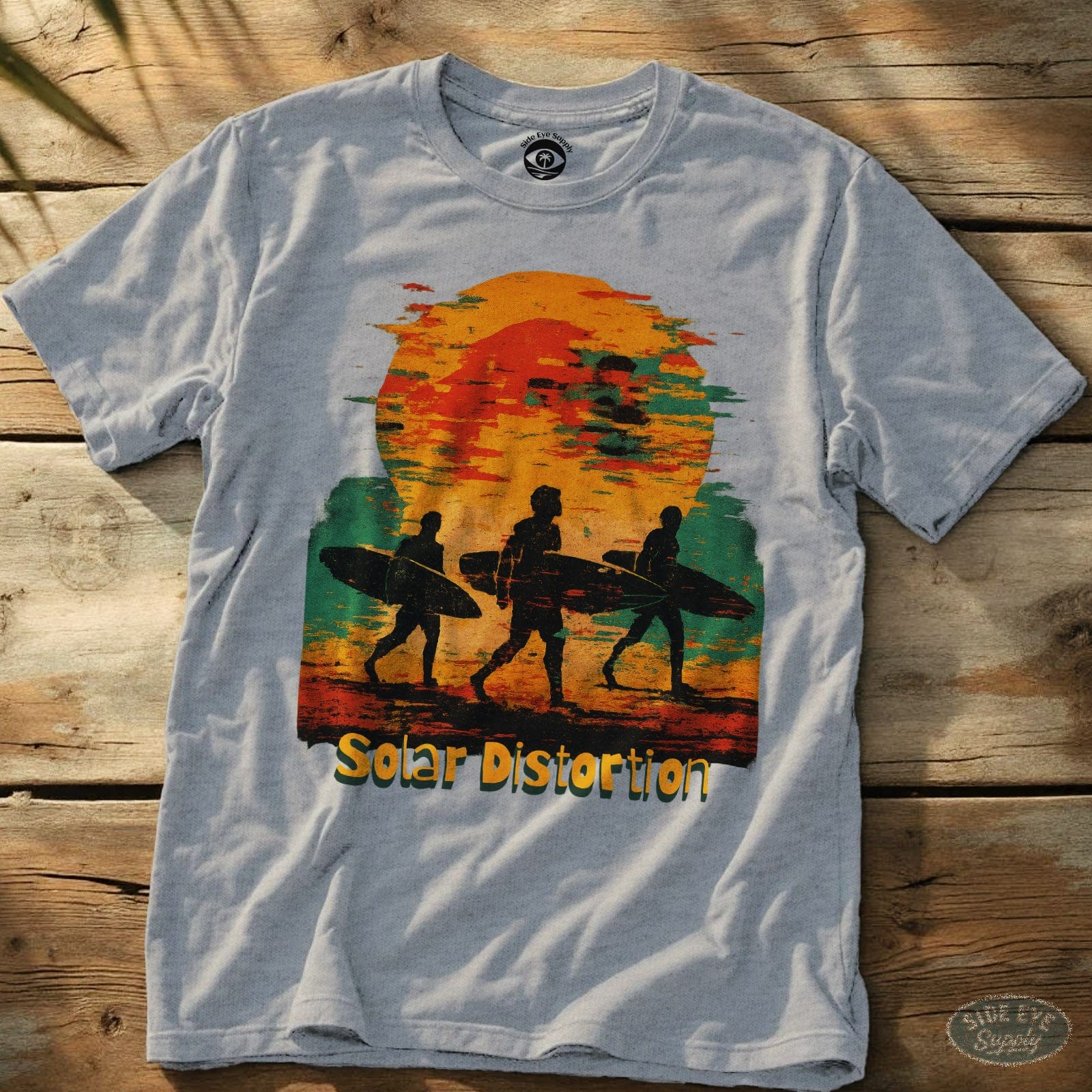 Solar Distortion Tee Sport Grey / S - by Side Eye Supply - Surf Beach Life Apparel