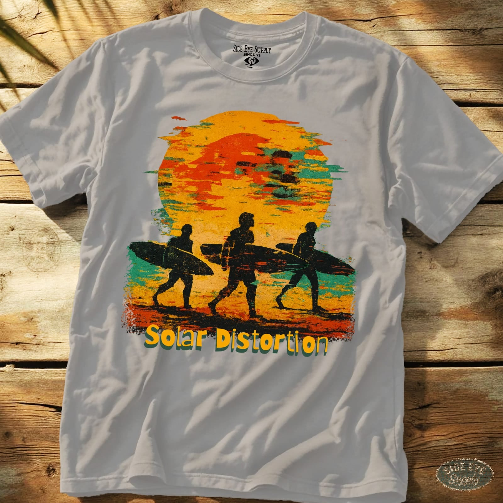 Solar Distortion Tee Ice Grey / S - by Side Eye Supply - Surf Beach Life Apparel