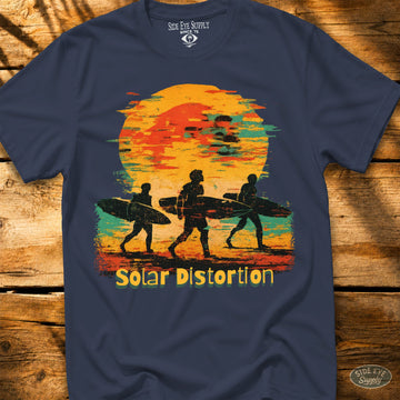 Solar Distortion Tee Navy / S - by Side Eye Supply - Surf Beach Life Apparel