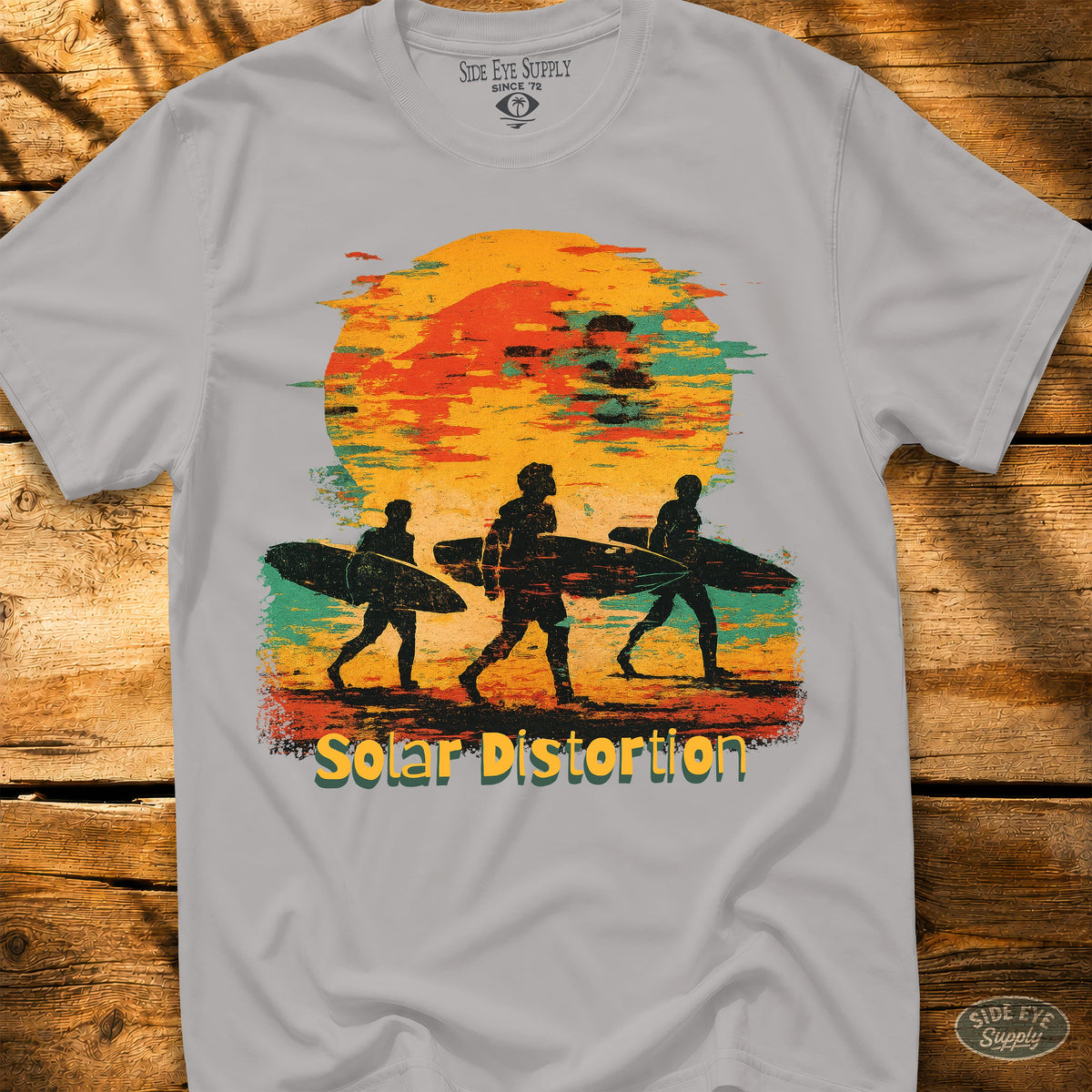Solar Distortion Tee Ice Grey / S - by Side Eye Supply - Surf Beach Life Apparel