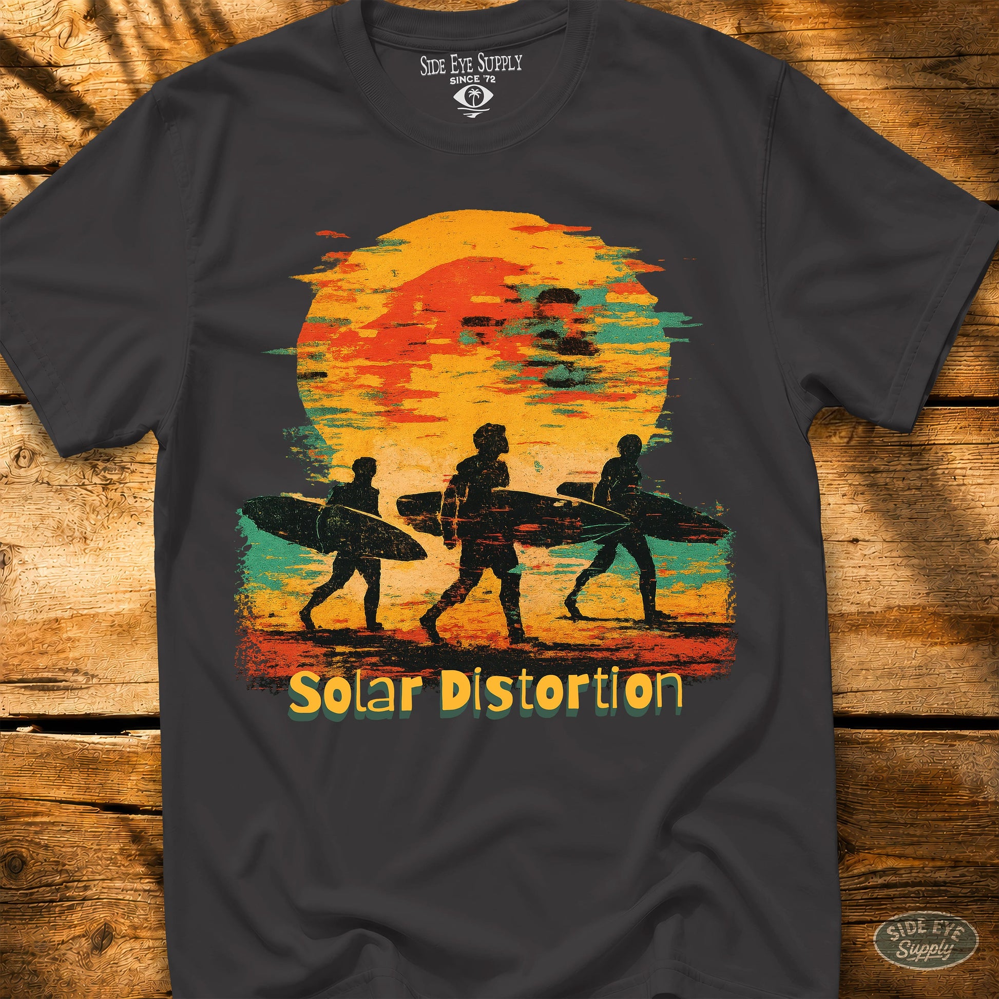 Solar Distortion Tee Black / S - by Side Eye Supply - Surf Beach Life Apparel