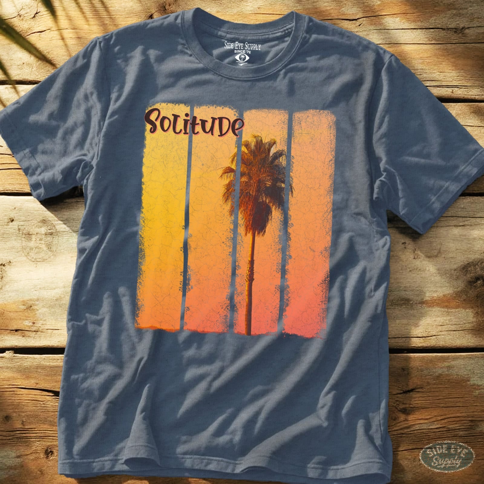 Solitude Tee Heather Indigo / S - by Side Eye Supply - Surf Beach Life Apparel