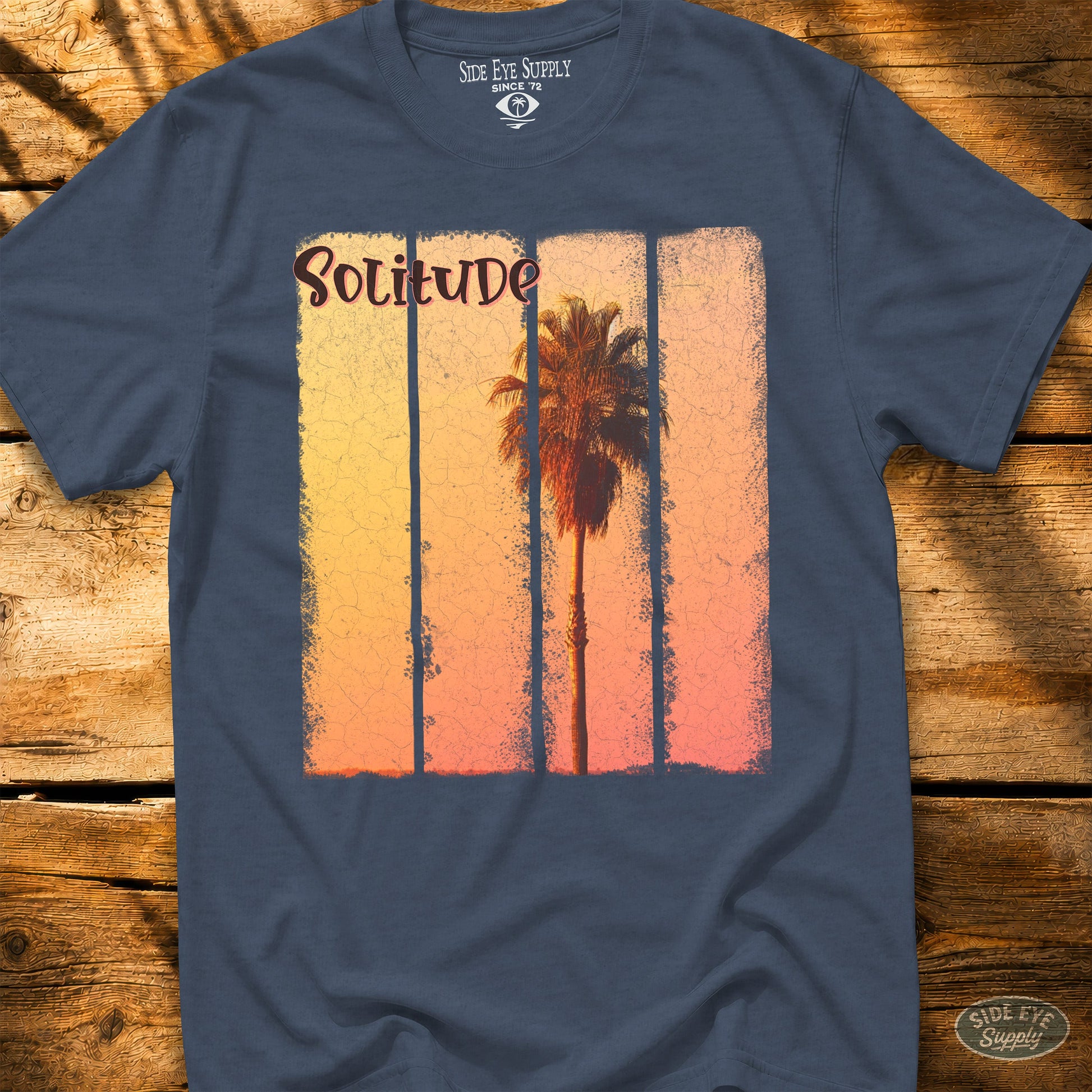 Solitude Tee Heather Indigo / S - by Side Eye Supply - Surf Beach Life Apparel