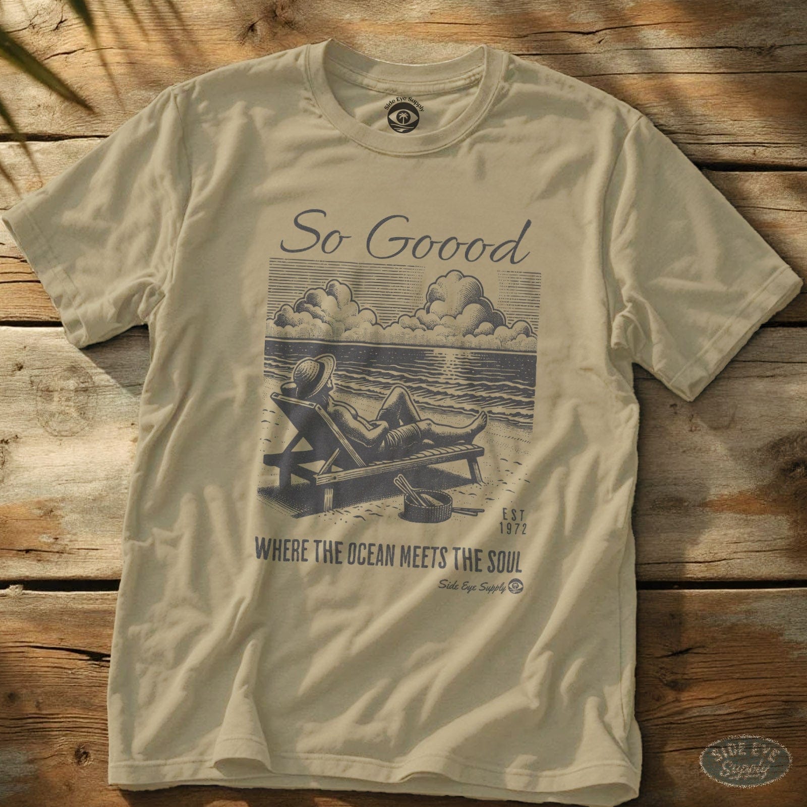 Soo Goood Tee Sand / S - by Side Eye Supply - Surf Beach Life Apparel