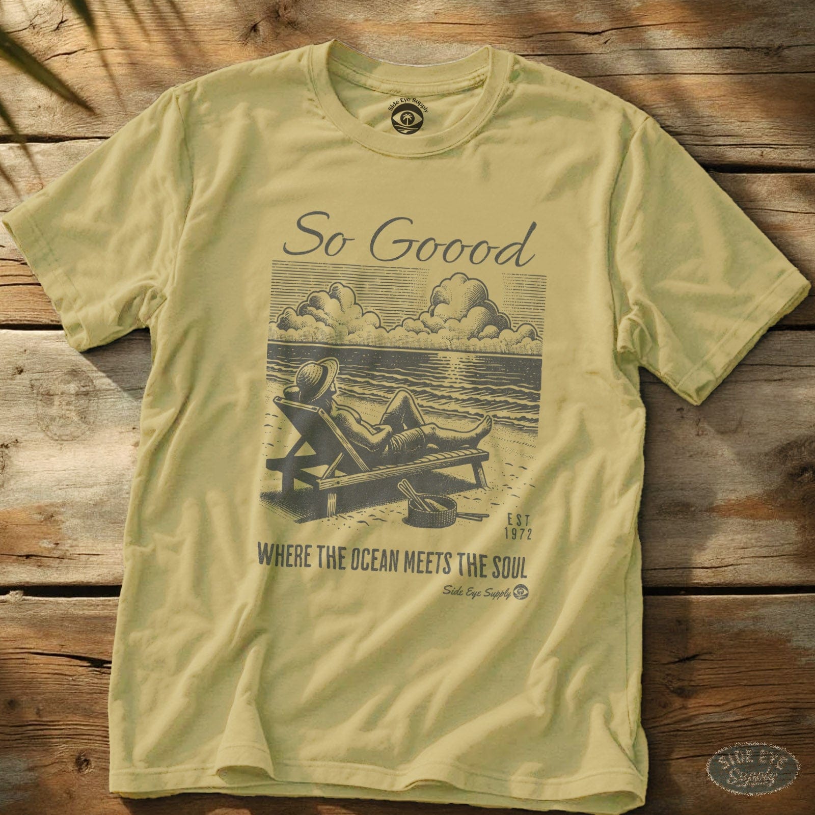 Soo Goood Tee Cornsilk / S - by Side Eye Supply - Surf Beach Life Apparel
