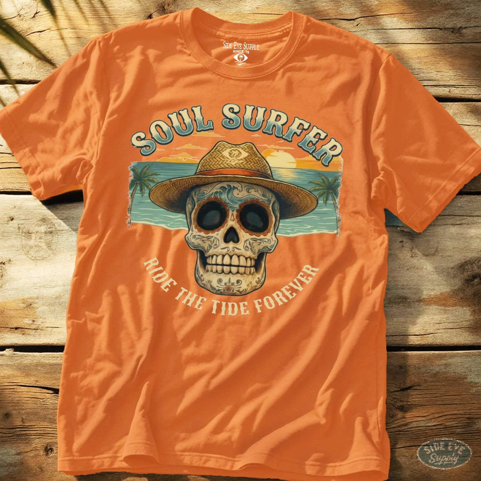 Soul Surfer Tee Orange / M - by Side Eye Supply - Surf Beach Life Apparel