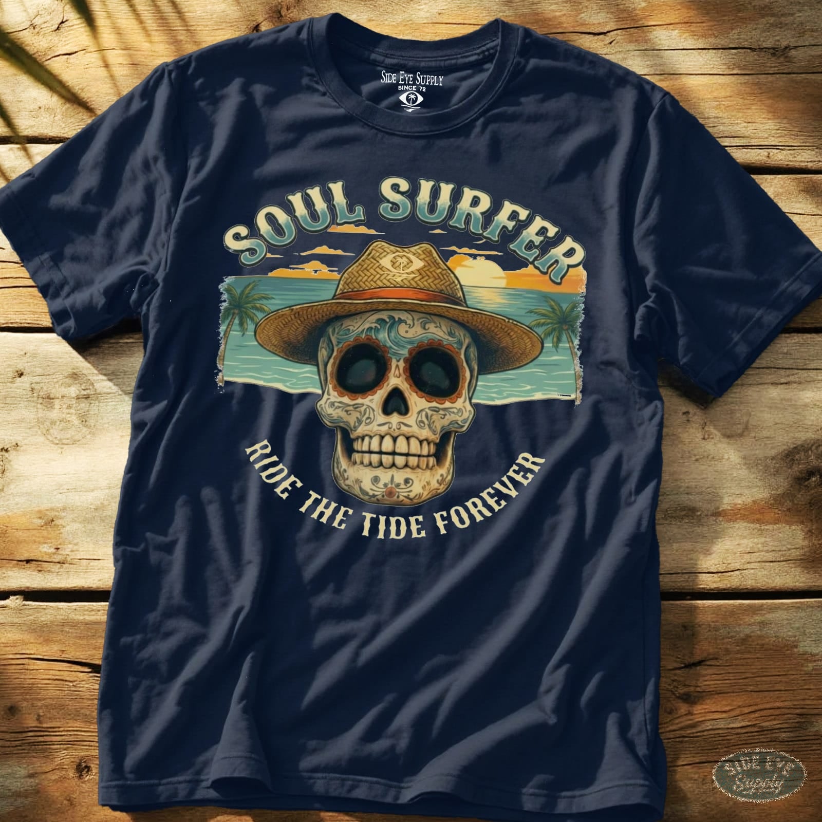 Soul Surfer Tee Navy / S - by Side Eye Supply - Surf Beach Life Apparel