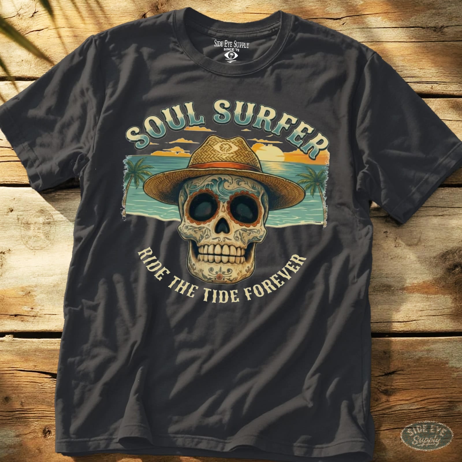 Soul Surfer Tee Charcoal / S - by Side Eye Supply - Surf Beach Life Apparel