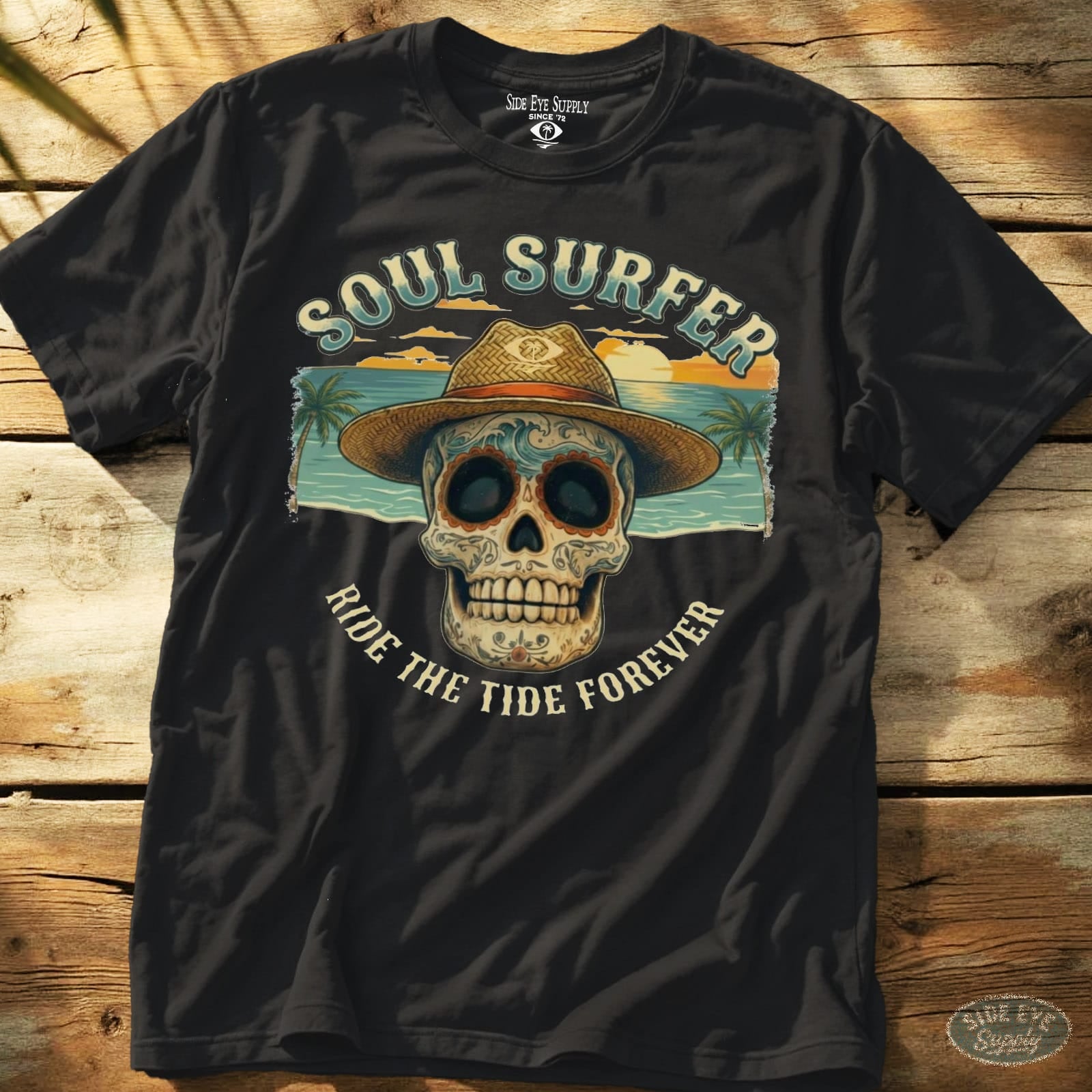 Soul Surfer Tee Black / S - by Side Eye Supply - Surf Beach Life Apparel