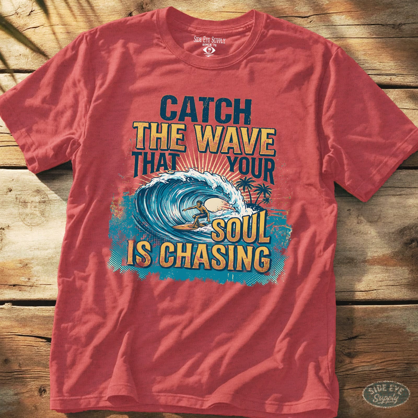 Soul Surfer Tee Heather Red / S - by Side Eye Supply - Surf Beach Life Apparel