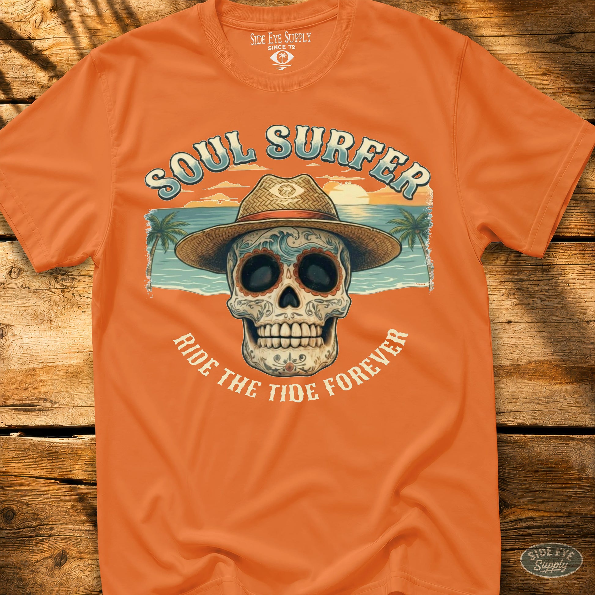 Soul Surfer Tee Orange / M - by Side Eye Supply - Surf Beach Life Apparel