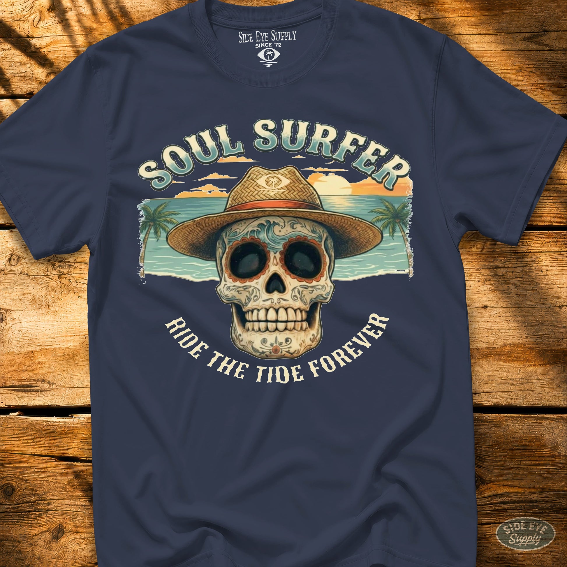 Soul Surfer Tee Navy / S - by Side Eye Supply - Surf Beach Life Apparel