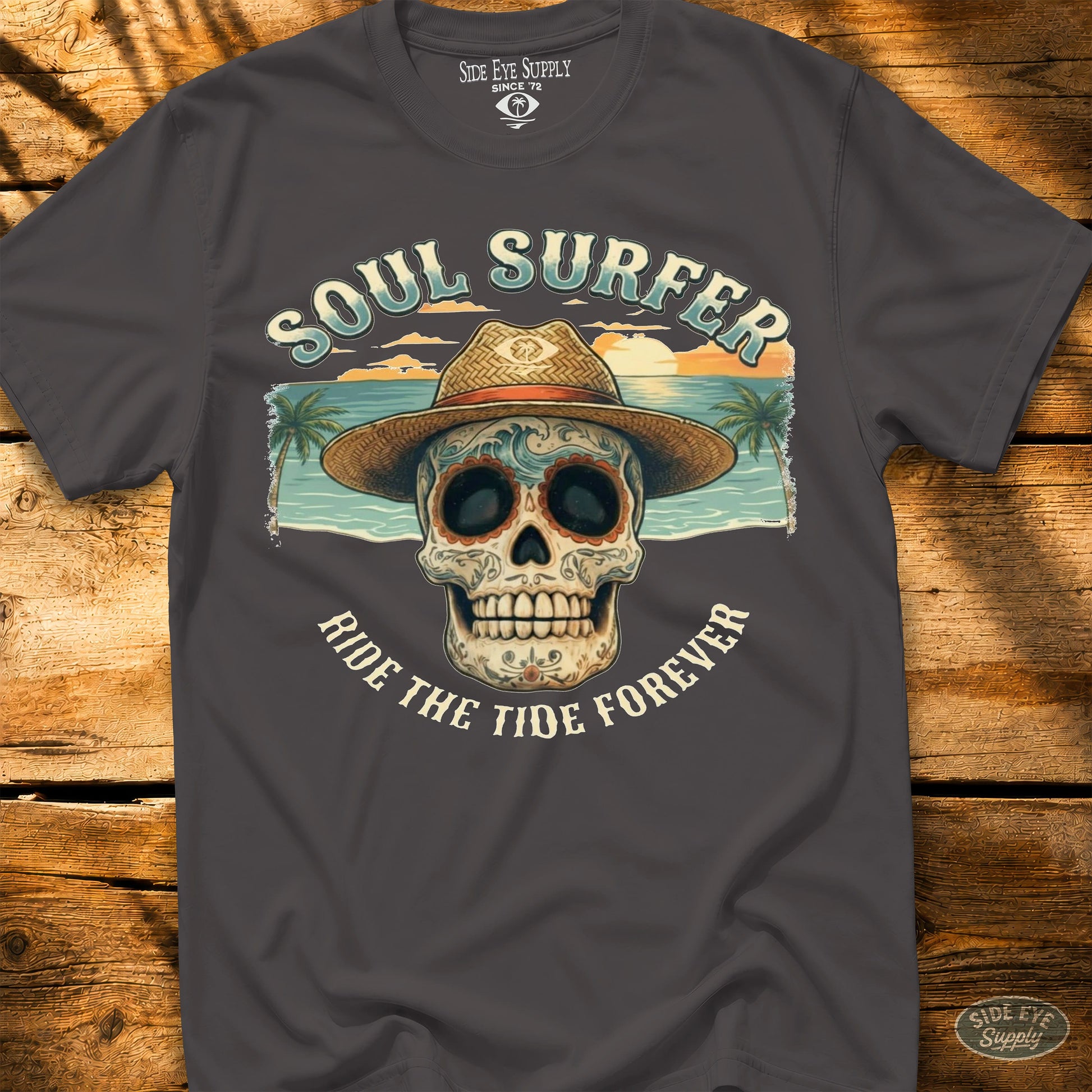 Soul Surfer Tee Charcoal / S - by Side Eye Supply - Surf Beach Life Apparel