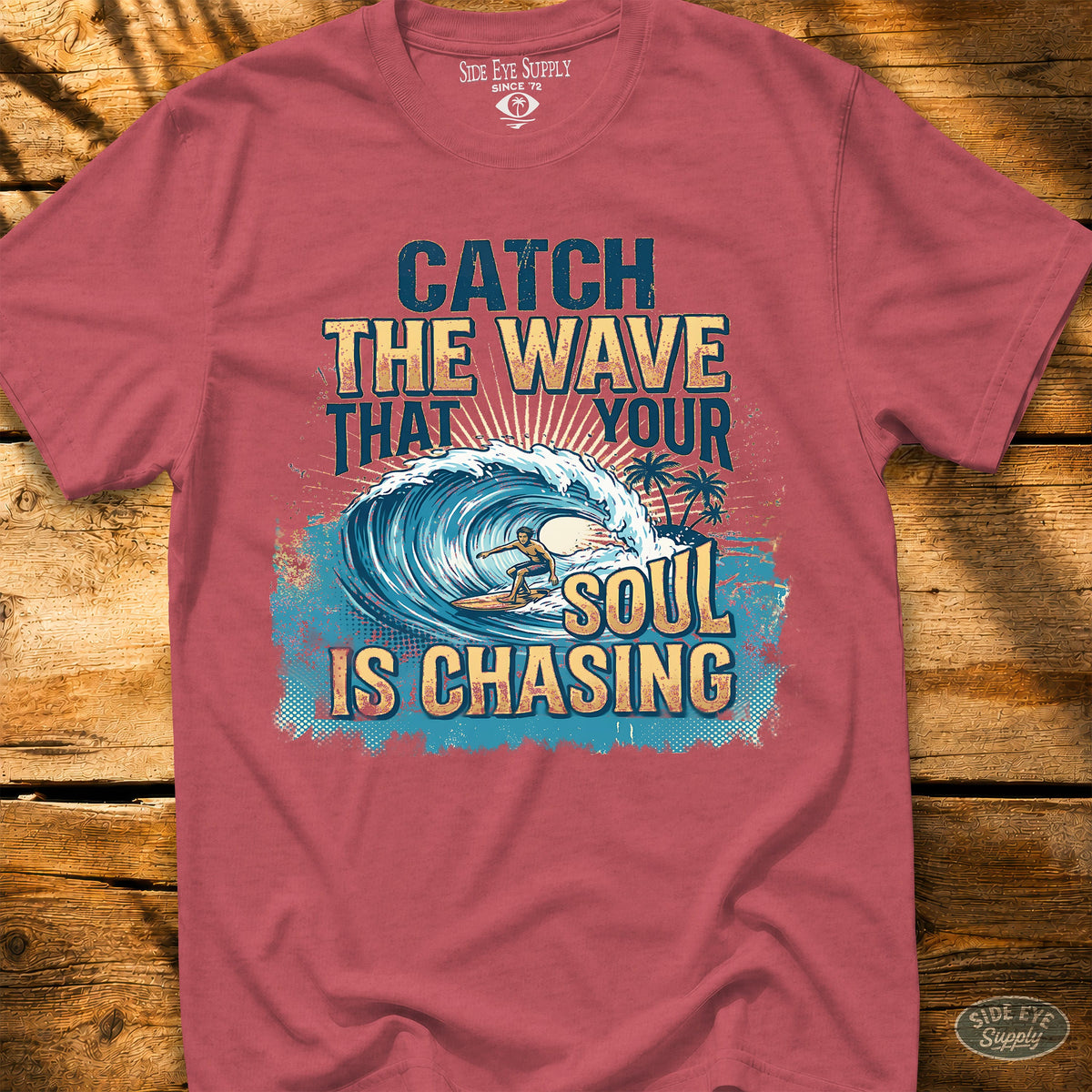 Soul Wave Tee Heather Red / S - by Side Eye Supply - Surf Beach Life Apparel