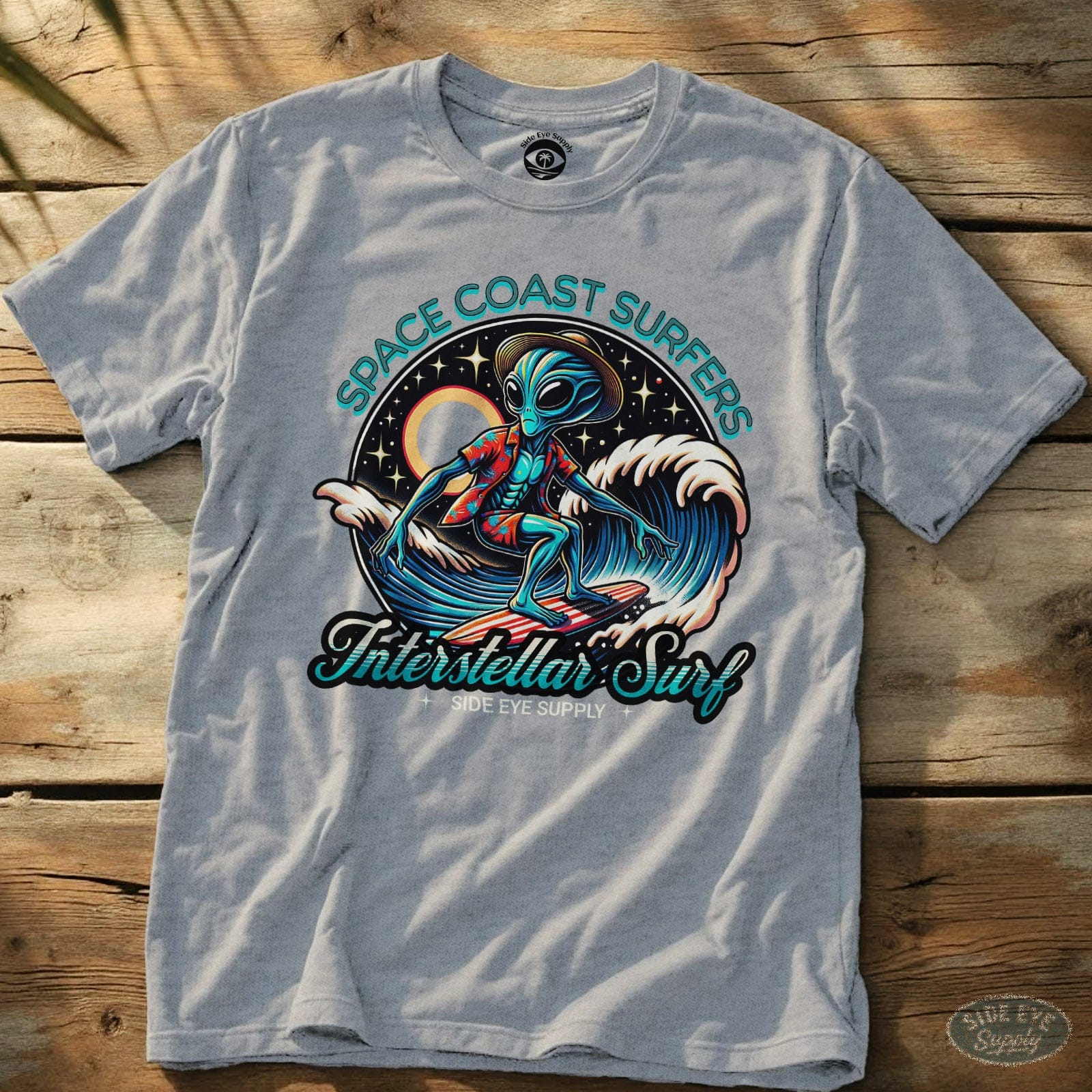 Space Coast Surfers Tee Sport Grey / S - by Side Eye Supply - Surf Beach Life Apparel