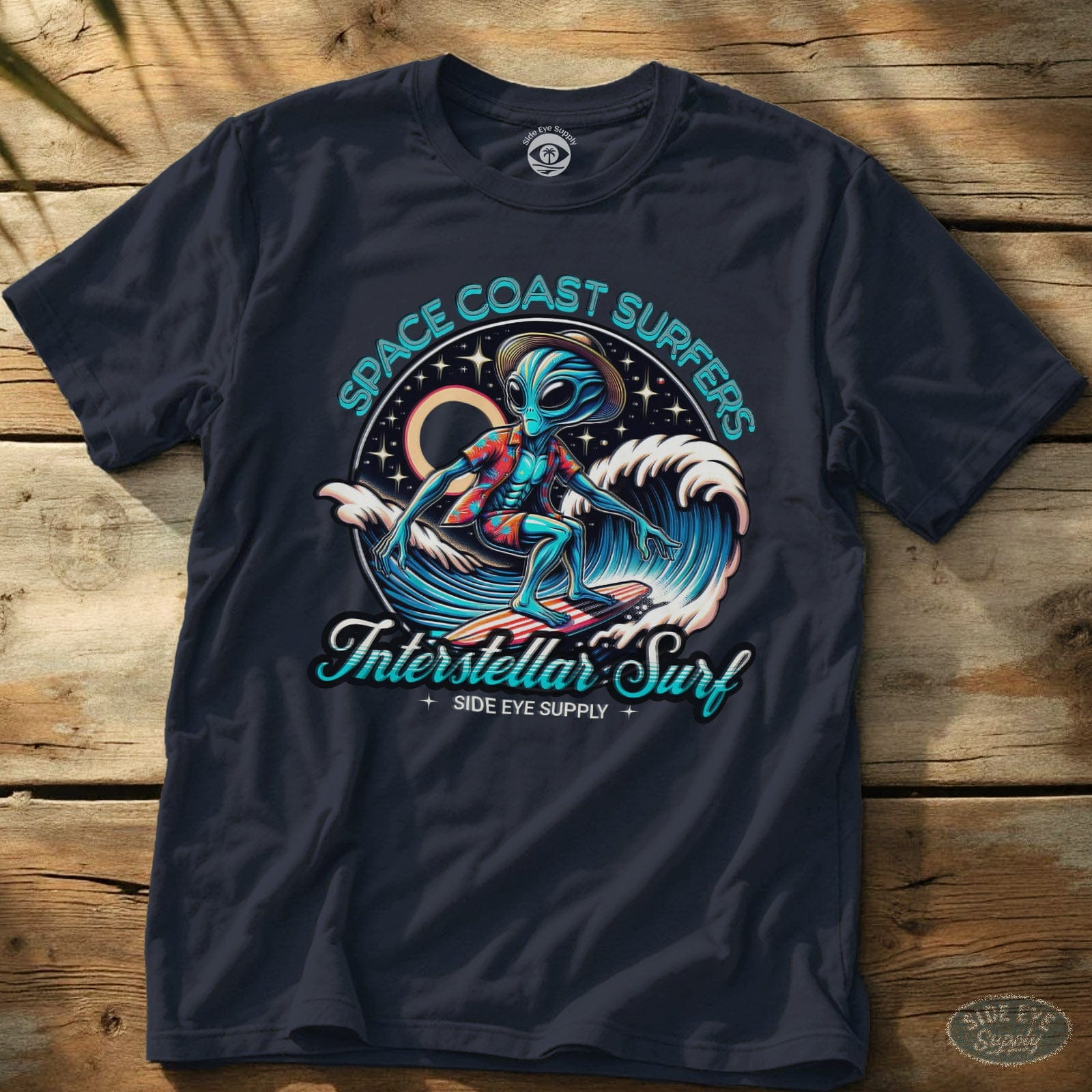 Space Coast Surfers Tee Navy / S - by Side Eye Supply - Surf Beach Life Apparel