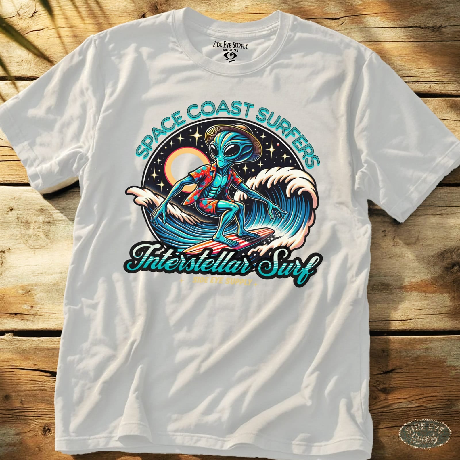 Space Coast Surfers Tee White / S - by Side Eye Supply - Surf Beach Life Apparel