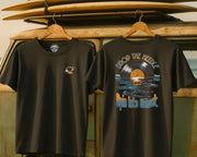 Spin Into Sunset Tee Charcoal / S - by Side Eye Supply - Surf Beach Life Apparel
