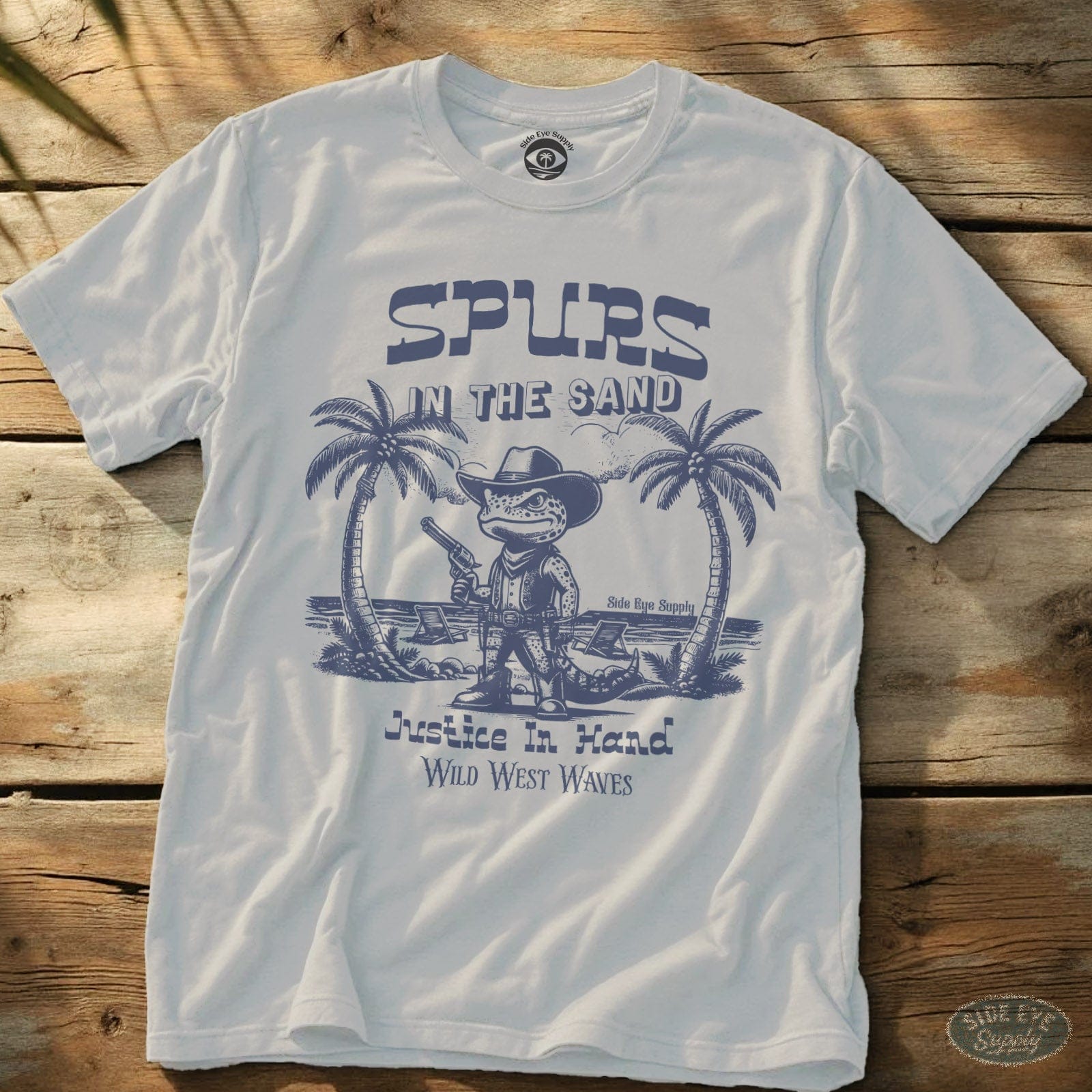 Spurs In The Sand Tee White / S - by Side Eye Supply - Surf Beach Life Apparel