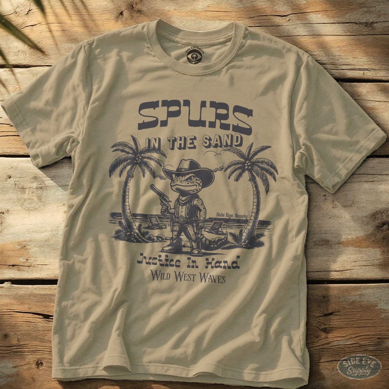 Spurs In The Sand Tee Sand / S - by Side Eye Supply - Surf Beach Life Apparel
