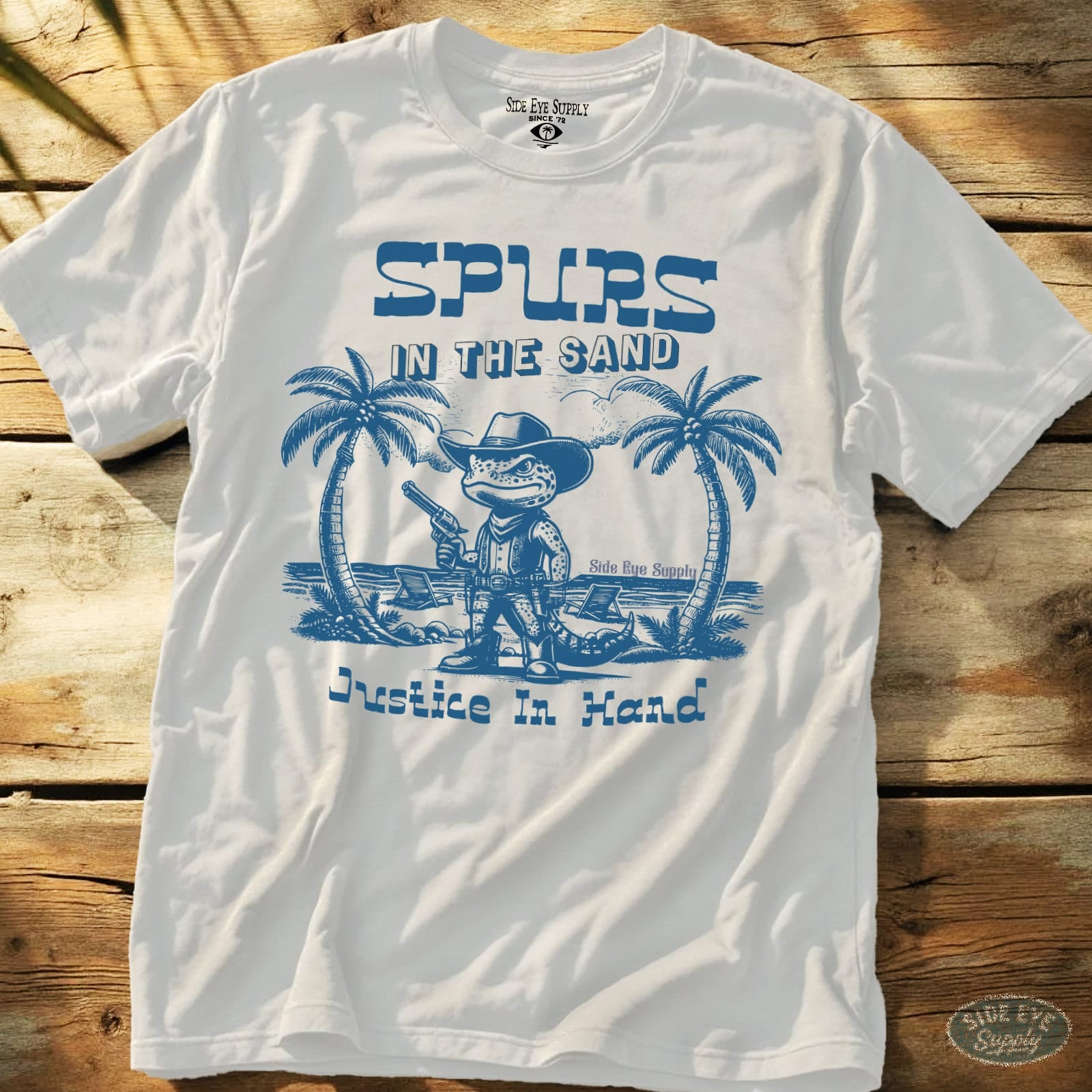 Spurs In The Sand Tee White / S - by Side Eye Supply - Surf Beach Life Apparel